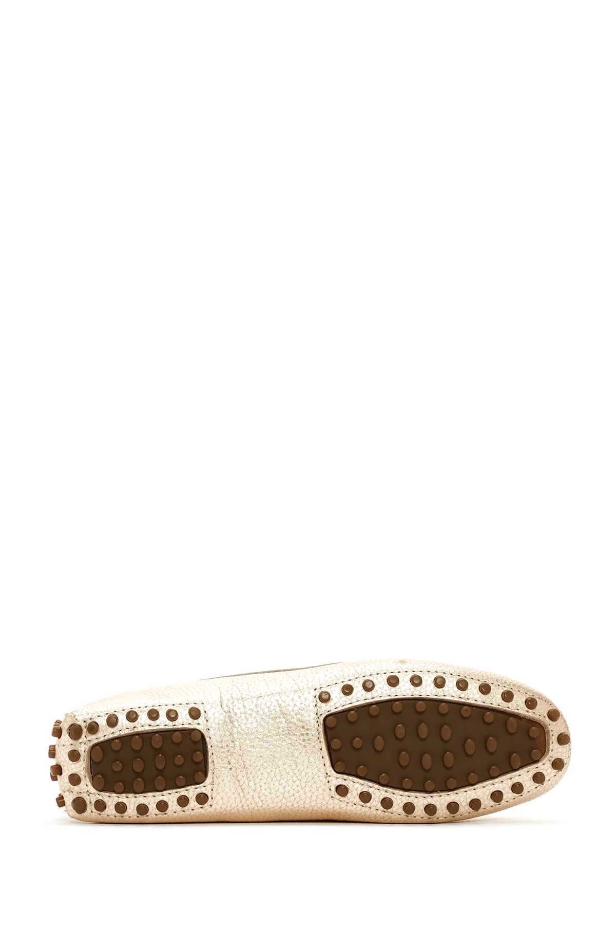 Kadın Altın Deri Loafer - Image 4