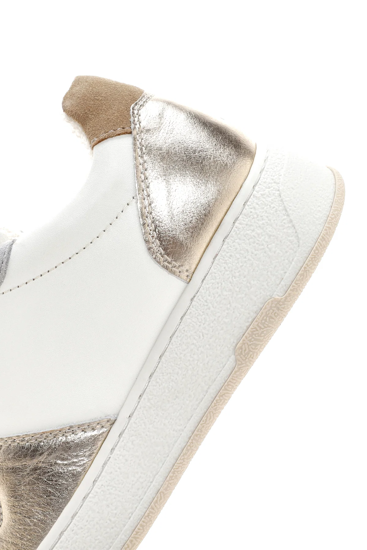 Kadın Altın Deri Sneaker - Image 7
