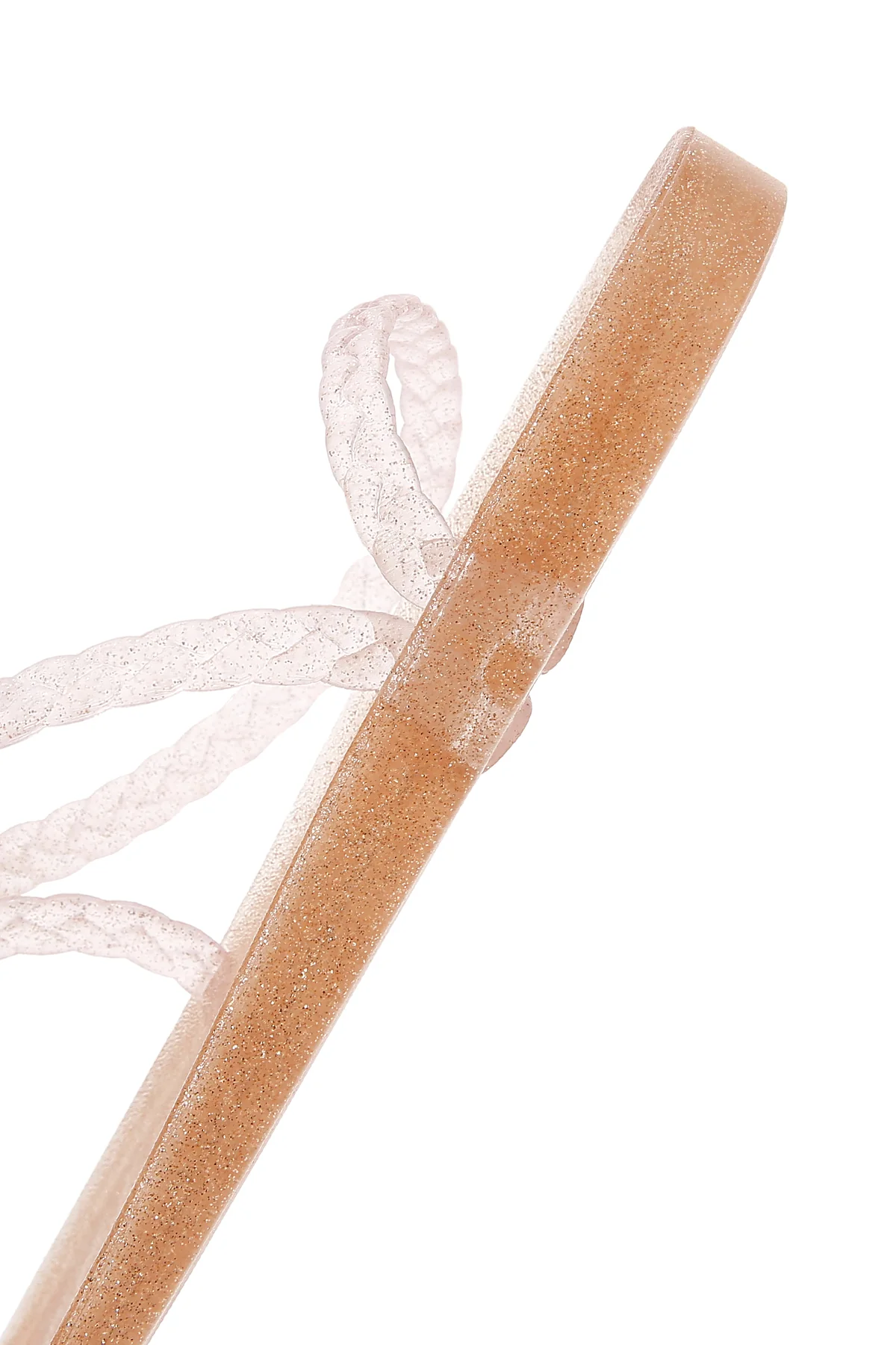 Kadın Altın Şeffaf Jelly Düz Sandalet - Image 8