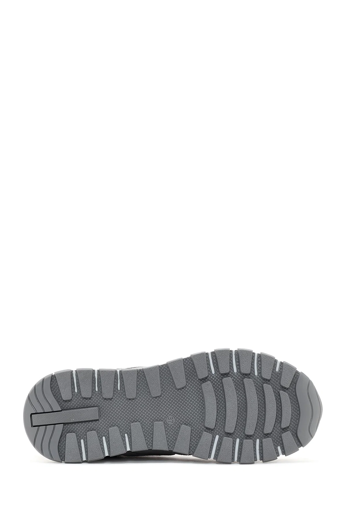 Kadın Antrasit Bağcıklı Süet Deri Sneaker - Image 4