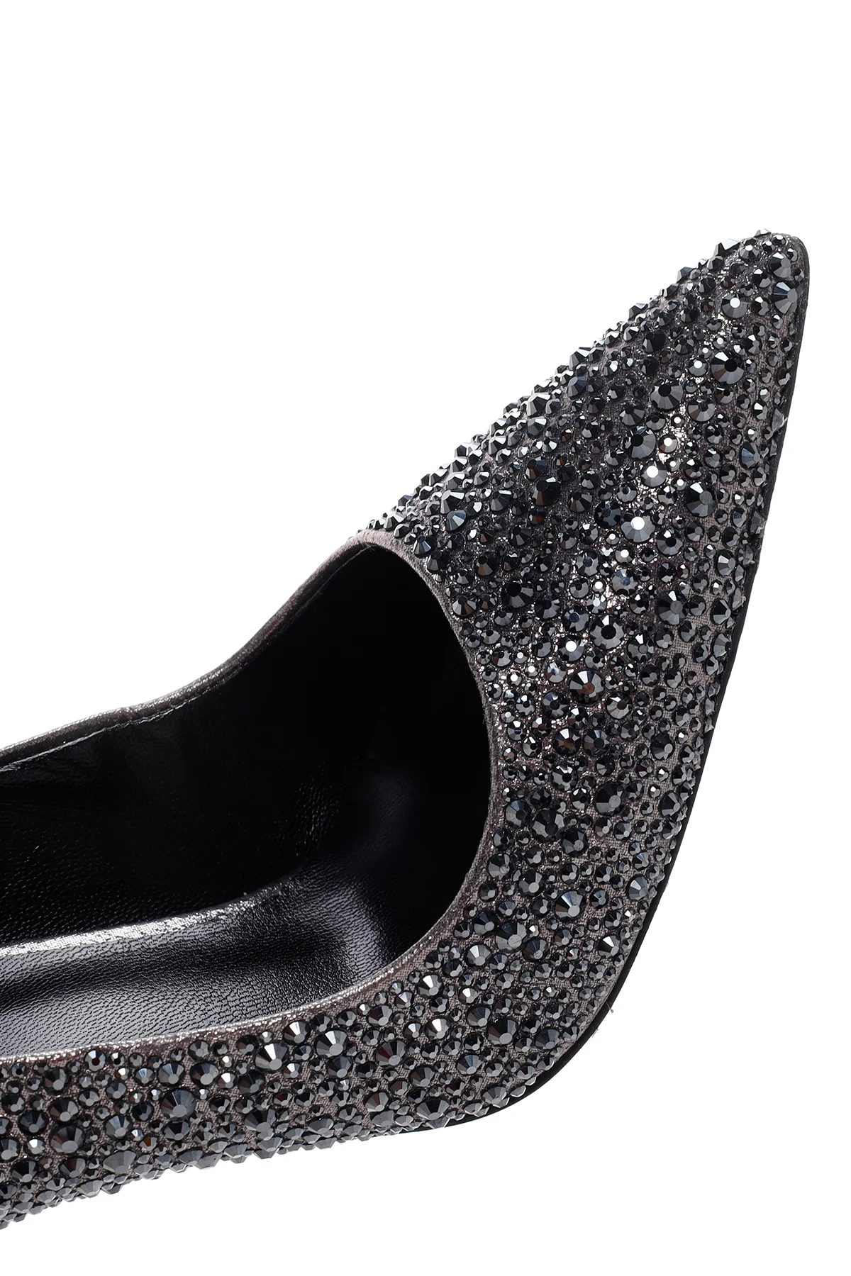Kadın Antrasit Deri İnce Yüksek Topuklu Stiletto - Image 9