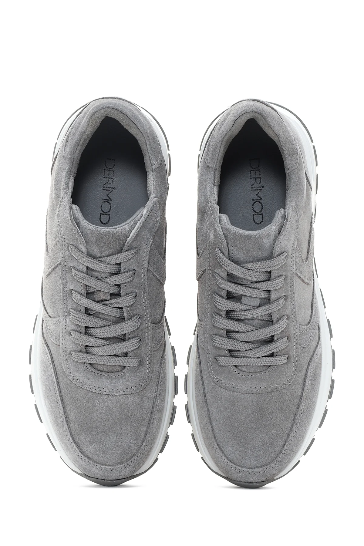 Kadın Antrasit Süet Deri Sneaker - Image 6