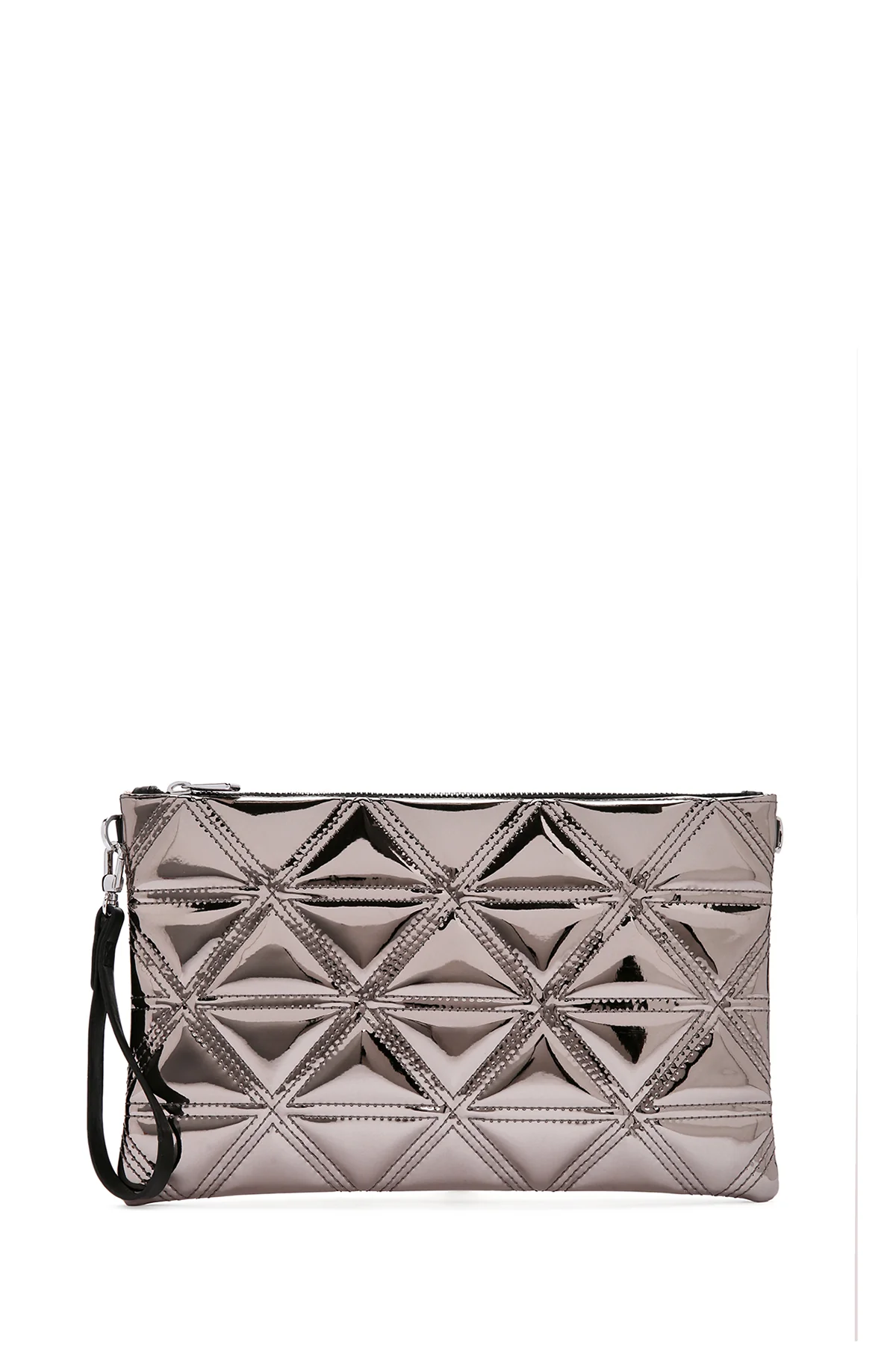 Kadın Antrasit Uzun Zincir Askılı Kapitone Portföy Çanta - Image 3