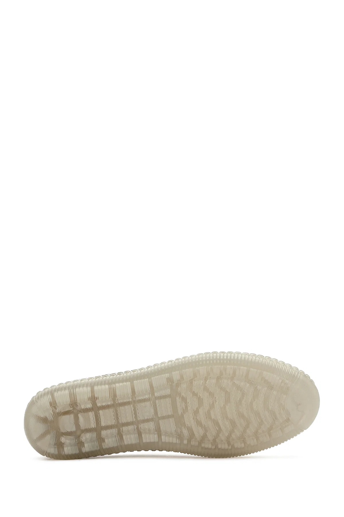 Kadın Bej Bağcıklı Deri Comfort Loafer - Image 4