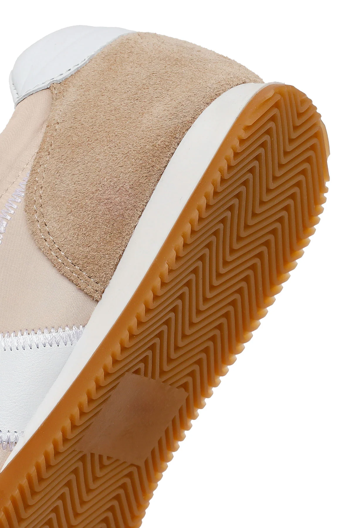 Kadın Bej Bağcıklı Deri Sneaker - Image 8