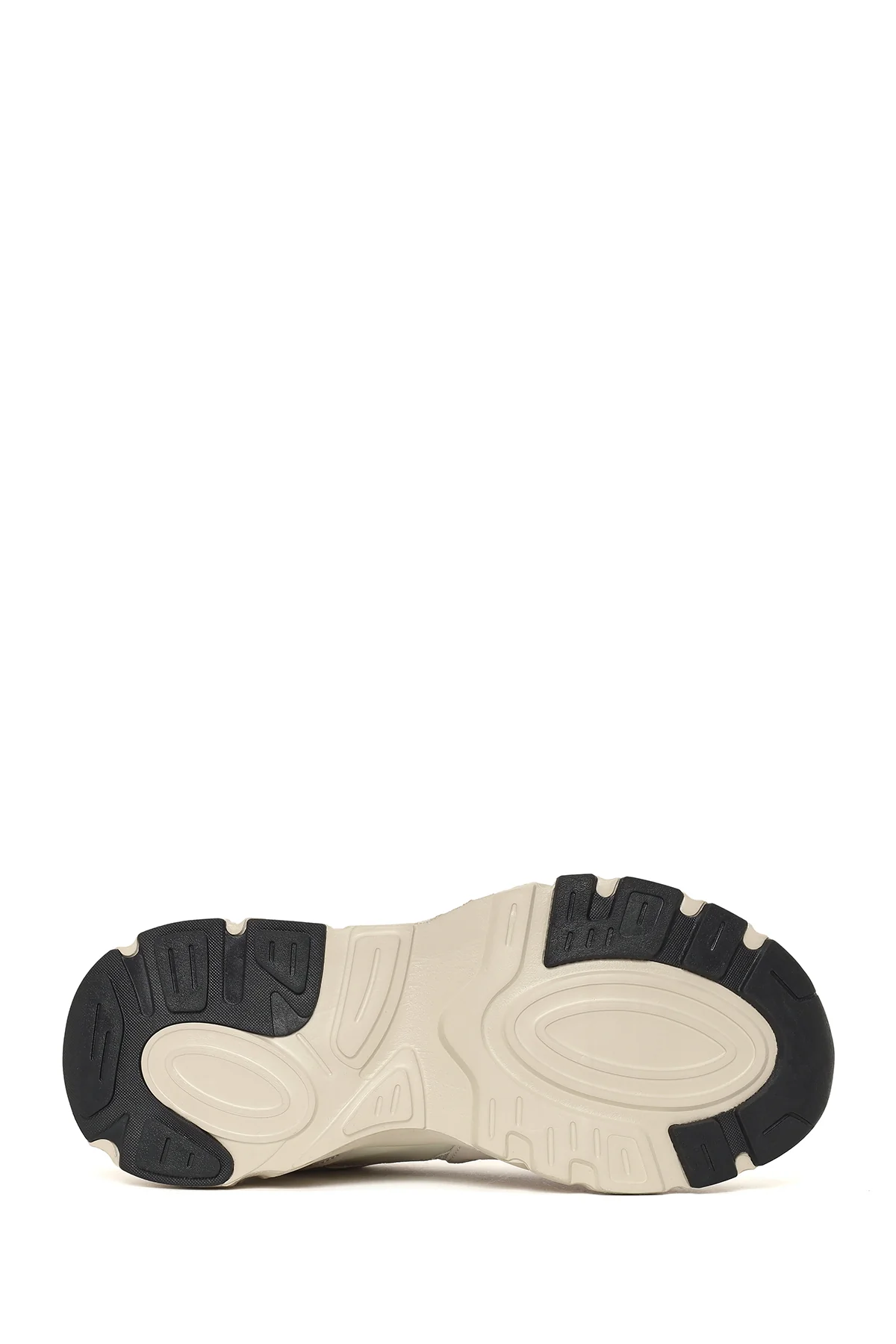 Kadın Bej Bağcıklı Kalın Tabanlı Charmlı Sneaker - Image 5