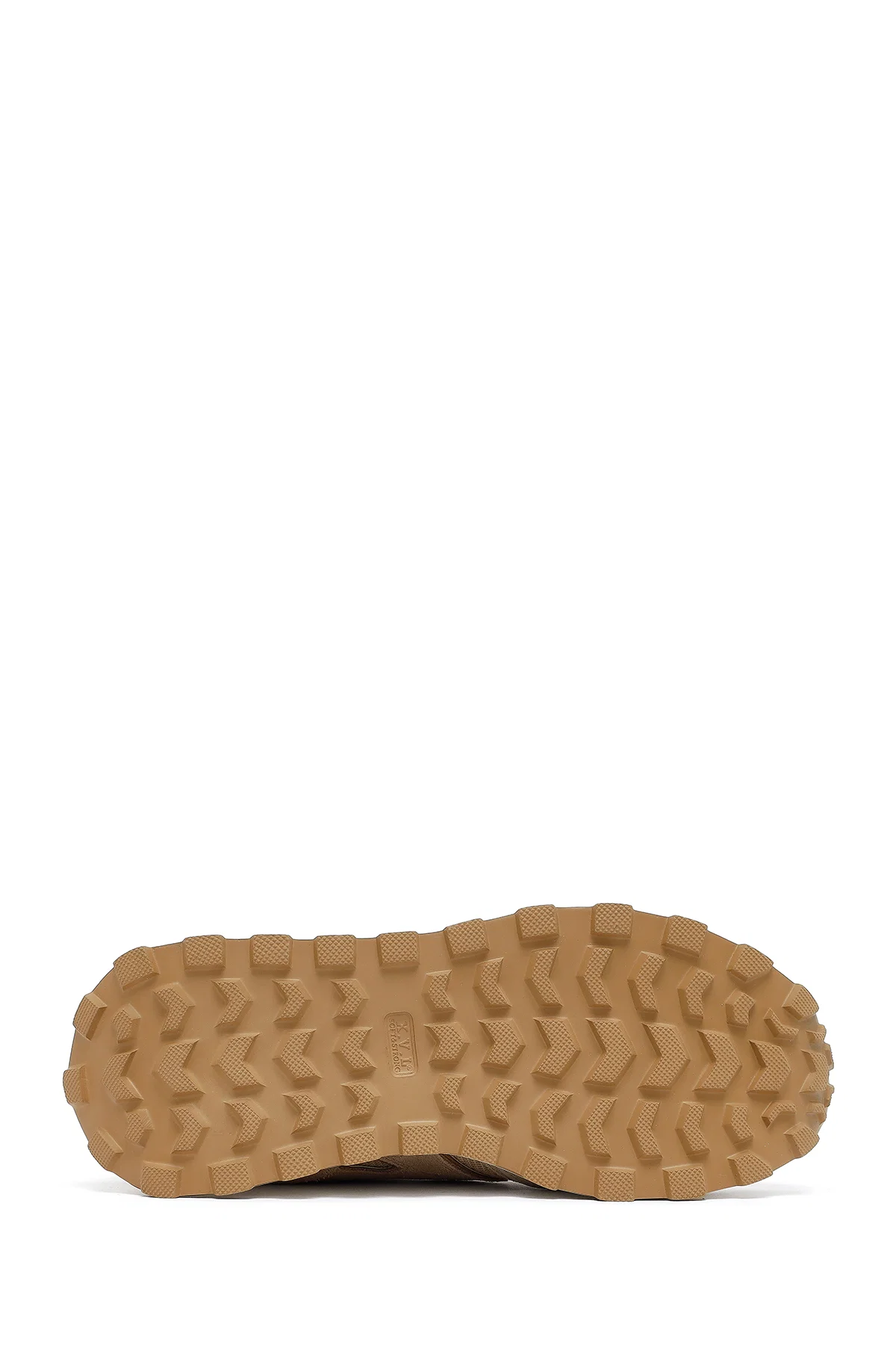 Kadın Bej Bağcıklı Kalın Tabanlı Deri Sneaker - Image 4
