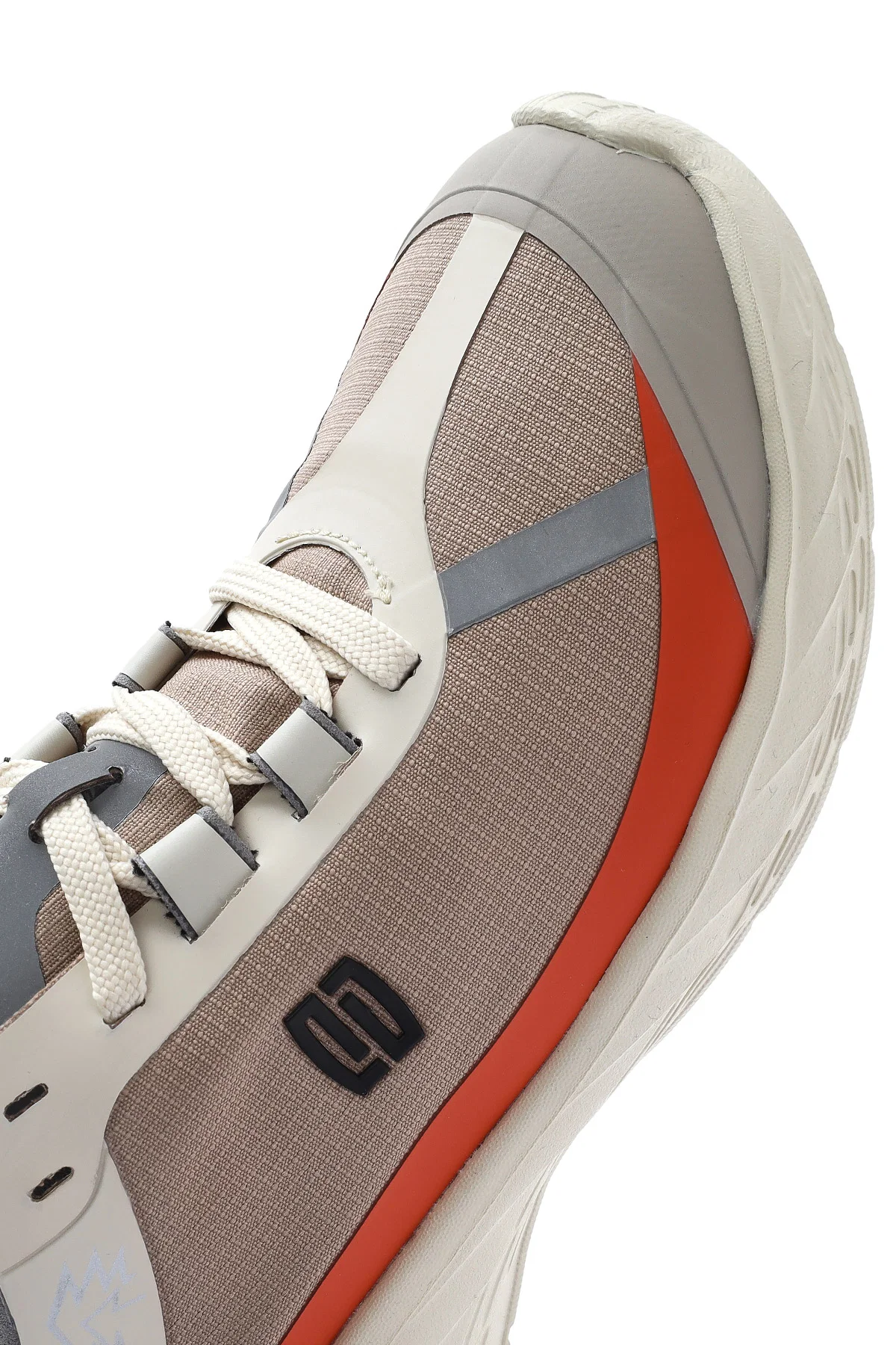 Kadın Bej Bağcıklı Kalın Tabanlı Sneaker - Image 9