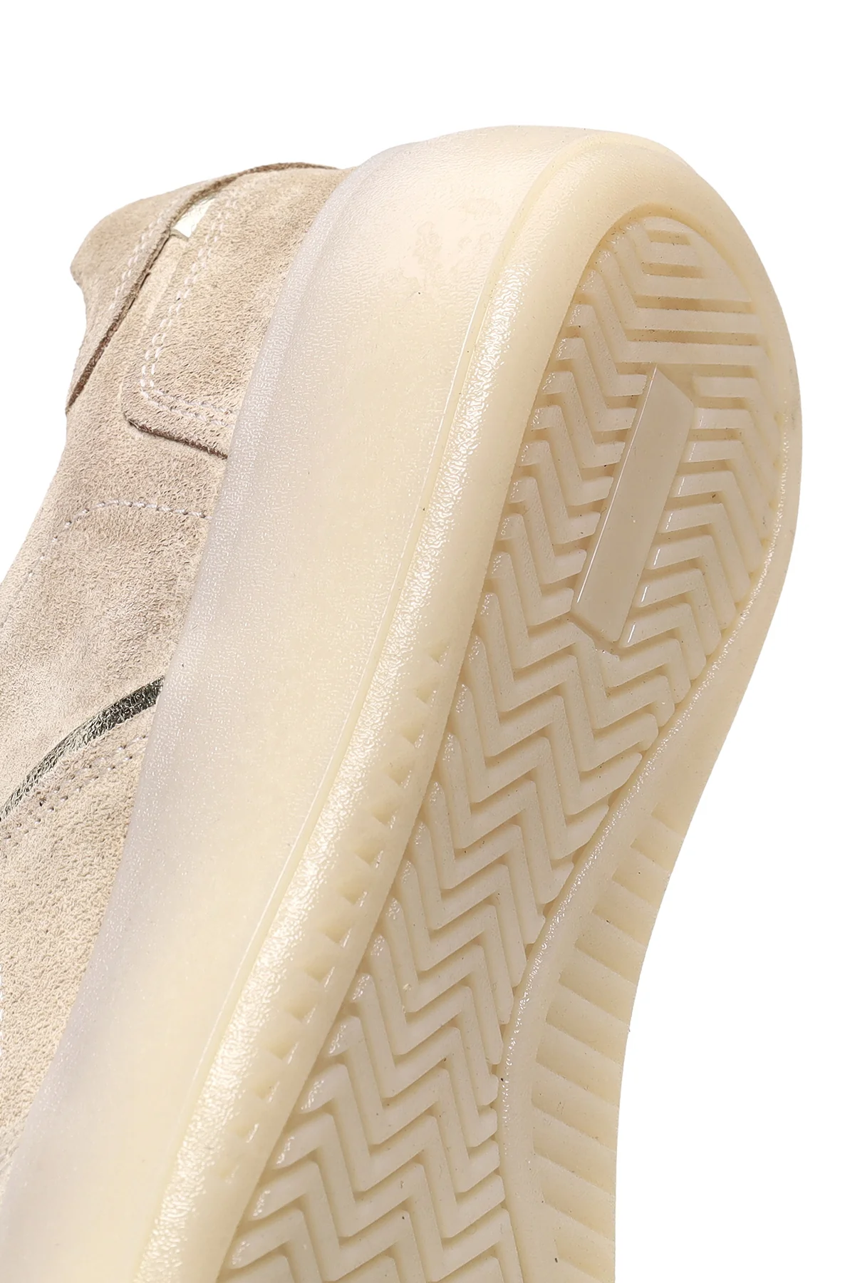 Kadın Bej Bağcıklı Kalın Tabanlı Süet Deri Sneaker - Image 8