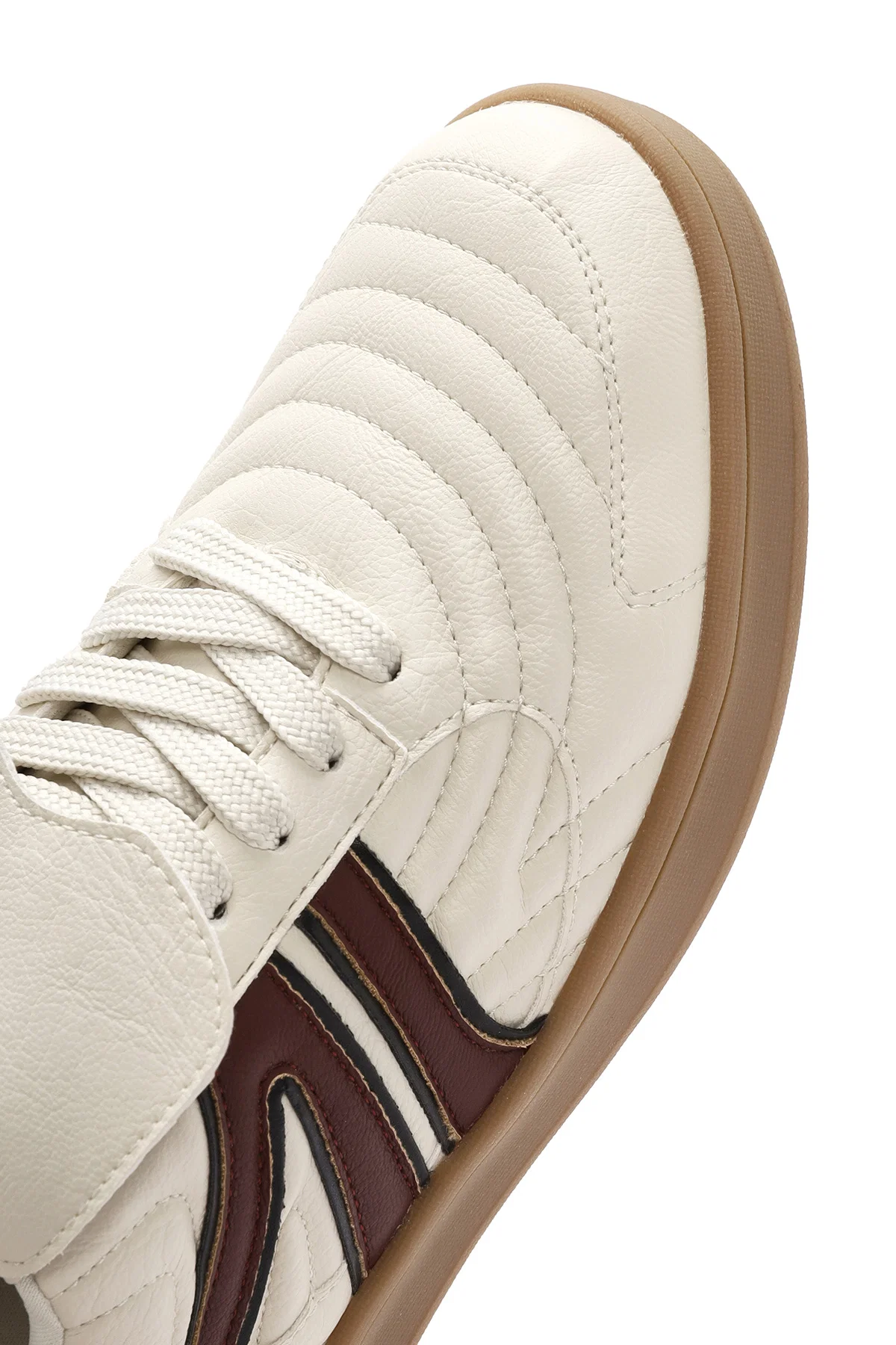 Kadın Bej Bağcıklı Sneaker - Image 10