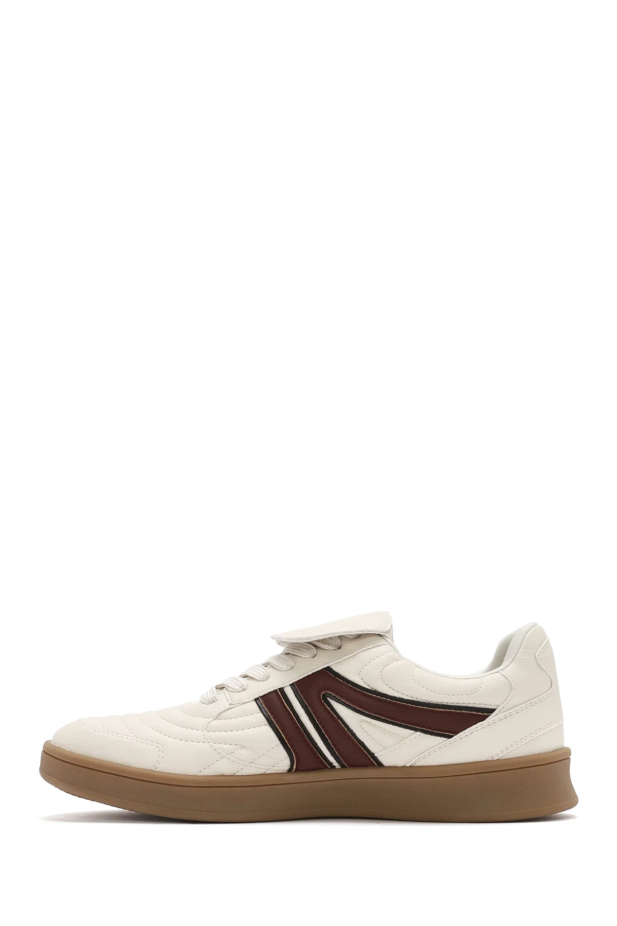 Kadın Bej Bağcıklı Sneaker - Image 2