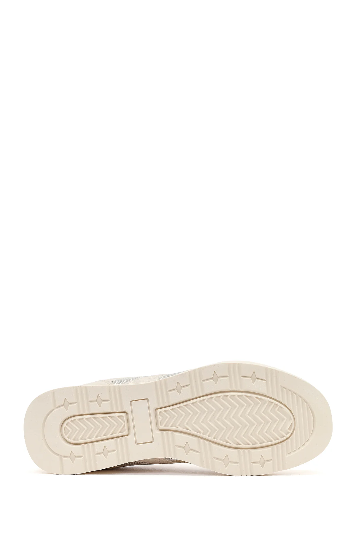 Kadın Bej Bağcıklı Sneaker - Image 5