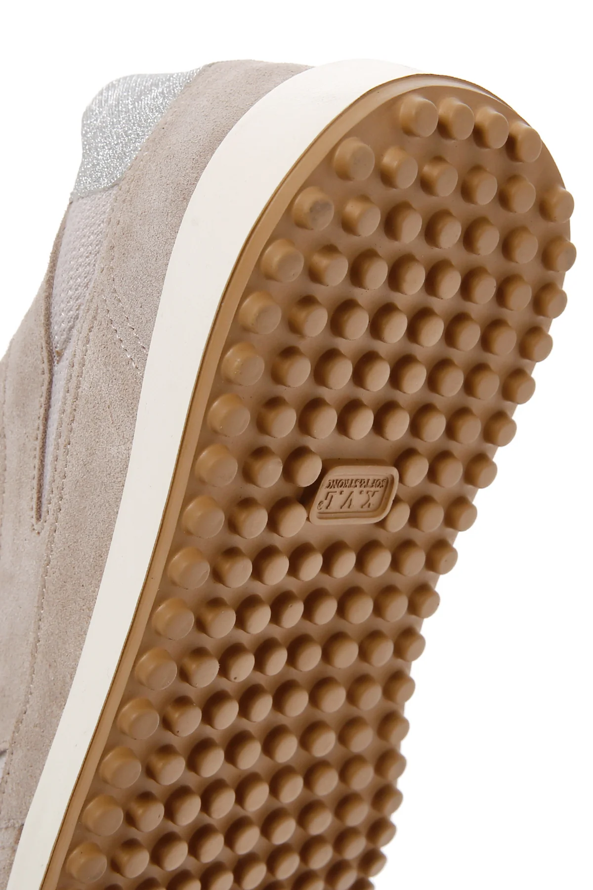 Kadın Bej Bağcıklı Süet Deri Sneaker - Image 8