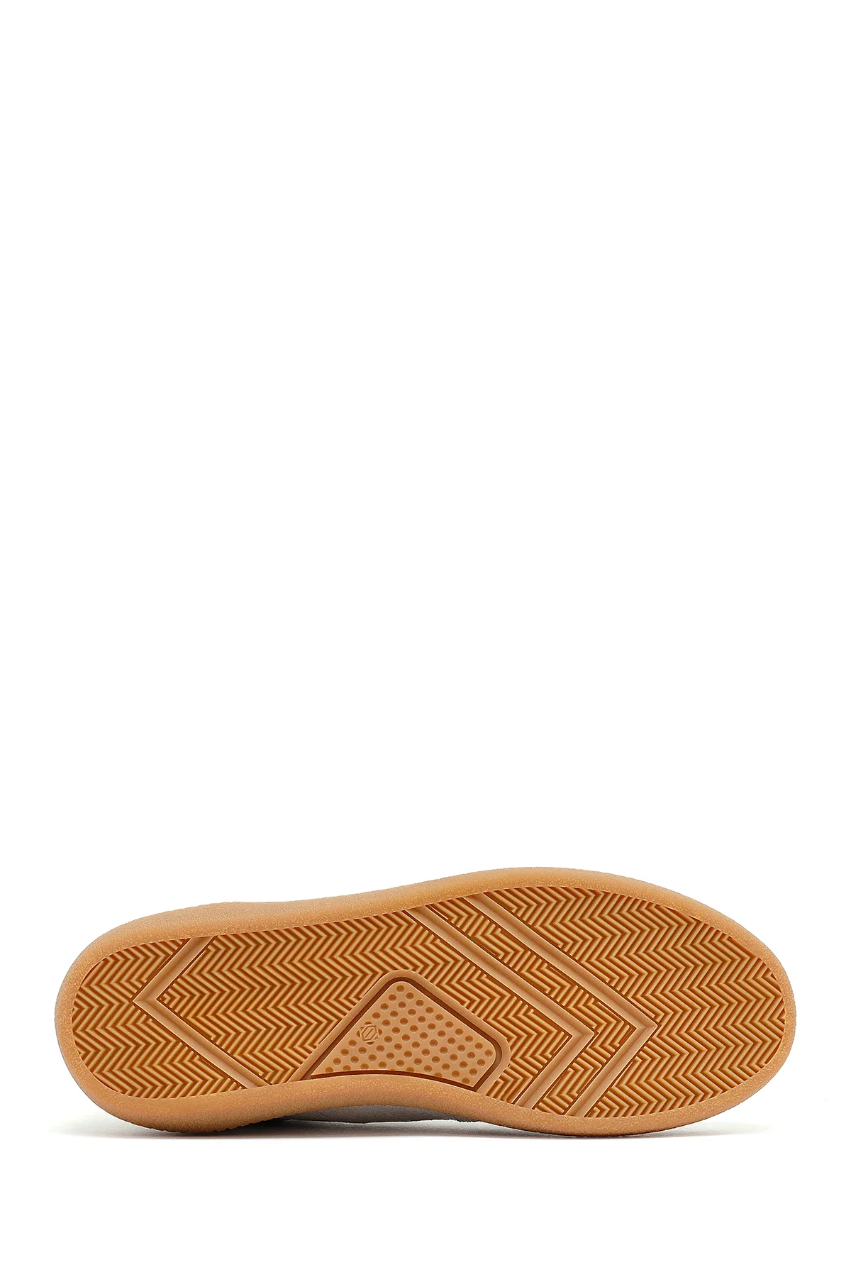 Kadın Bej Bağcıklı Süet Deri Sneaker - Image 6