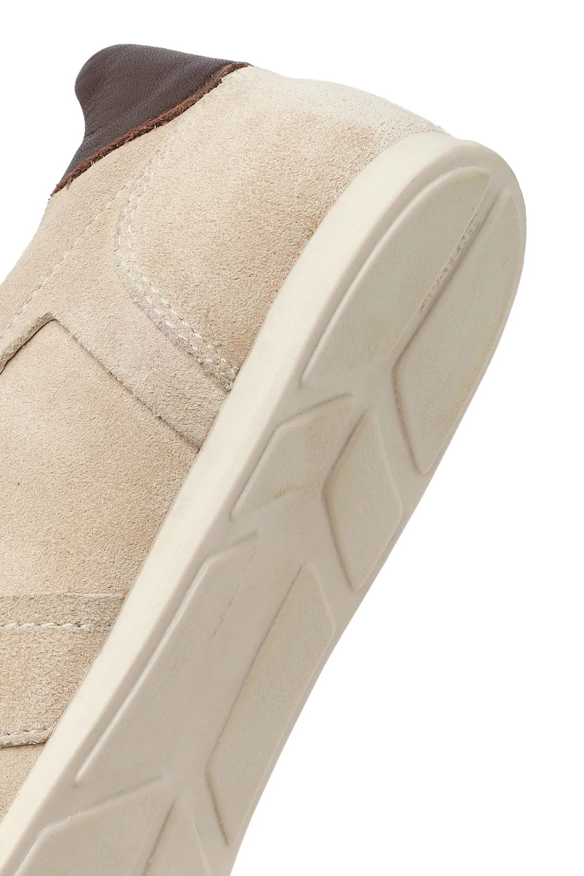 Kadın Bej Bağcıklı Süet Deri Sneaker - Image 8