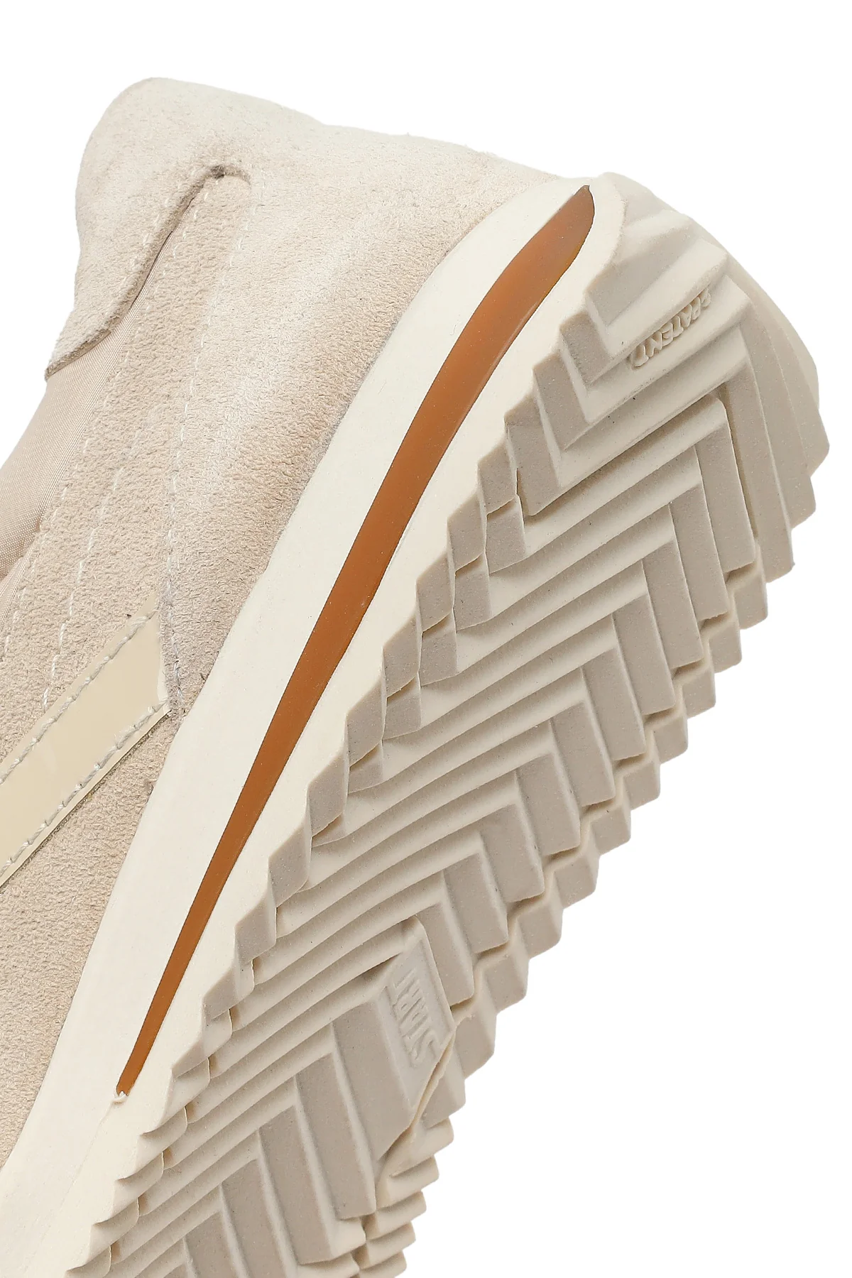Kadın Bej Bağcıklı Süet Deri Sneaker - Image 8