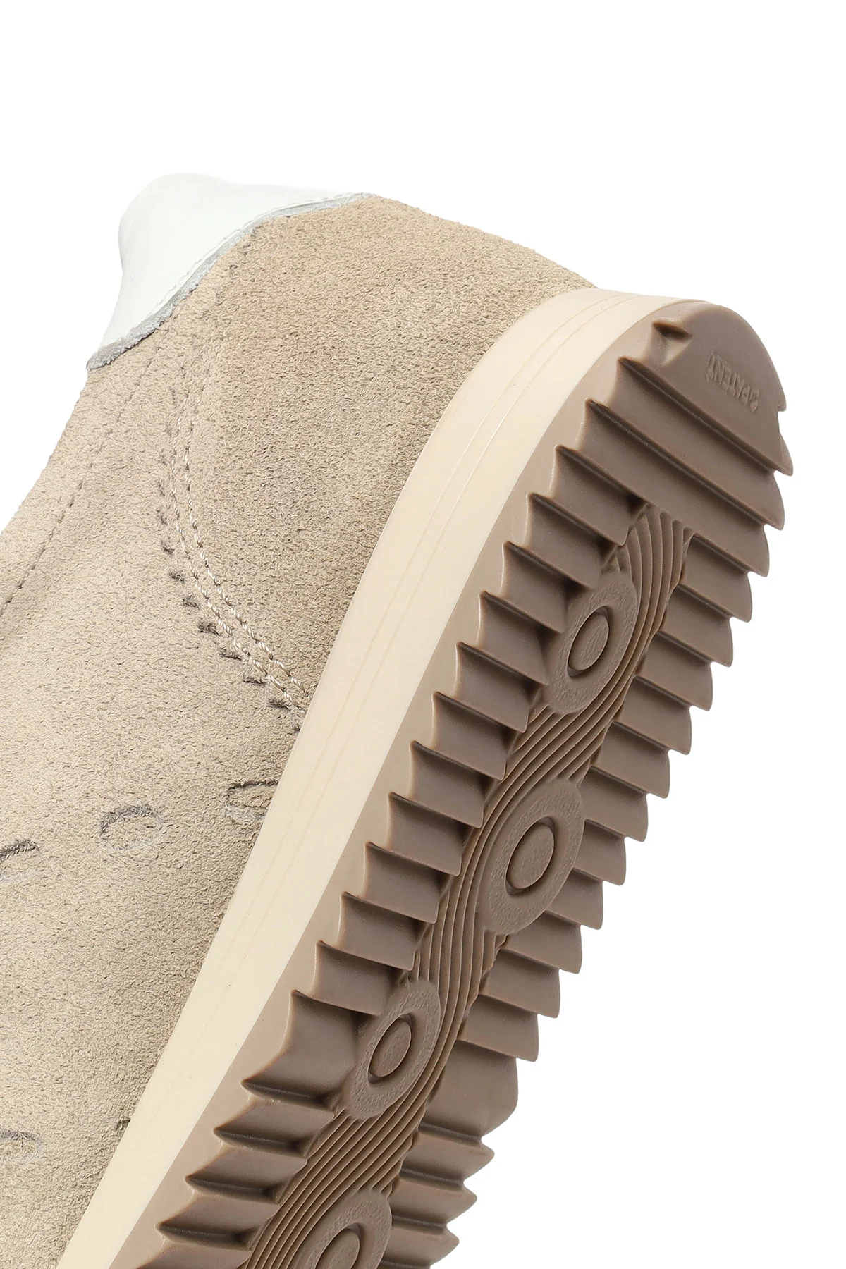 Kadın Bej Bağcıklı Süet Deri Sneaker - Image 8