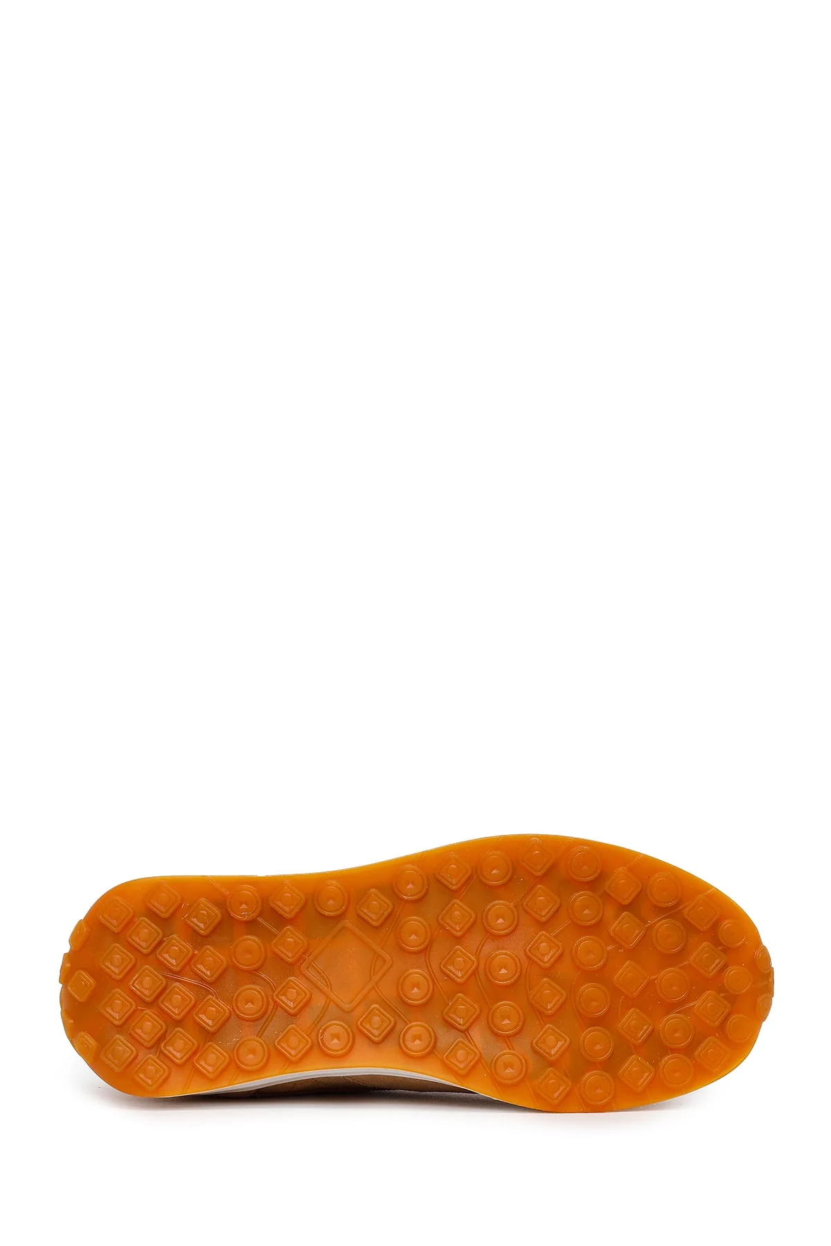 Kadın Bej Bağcıklı Süet Deri Sneaker - Image 5