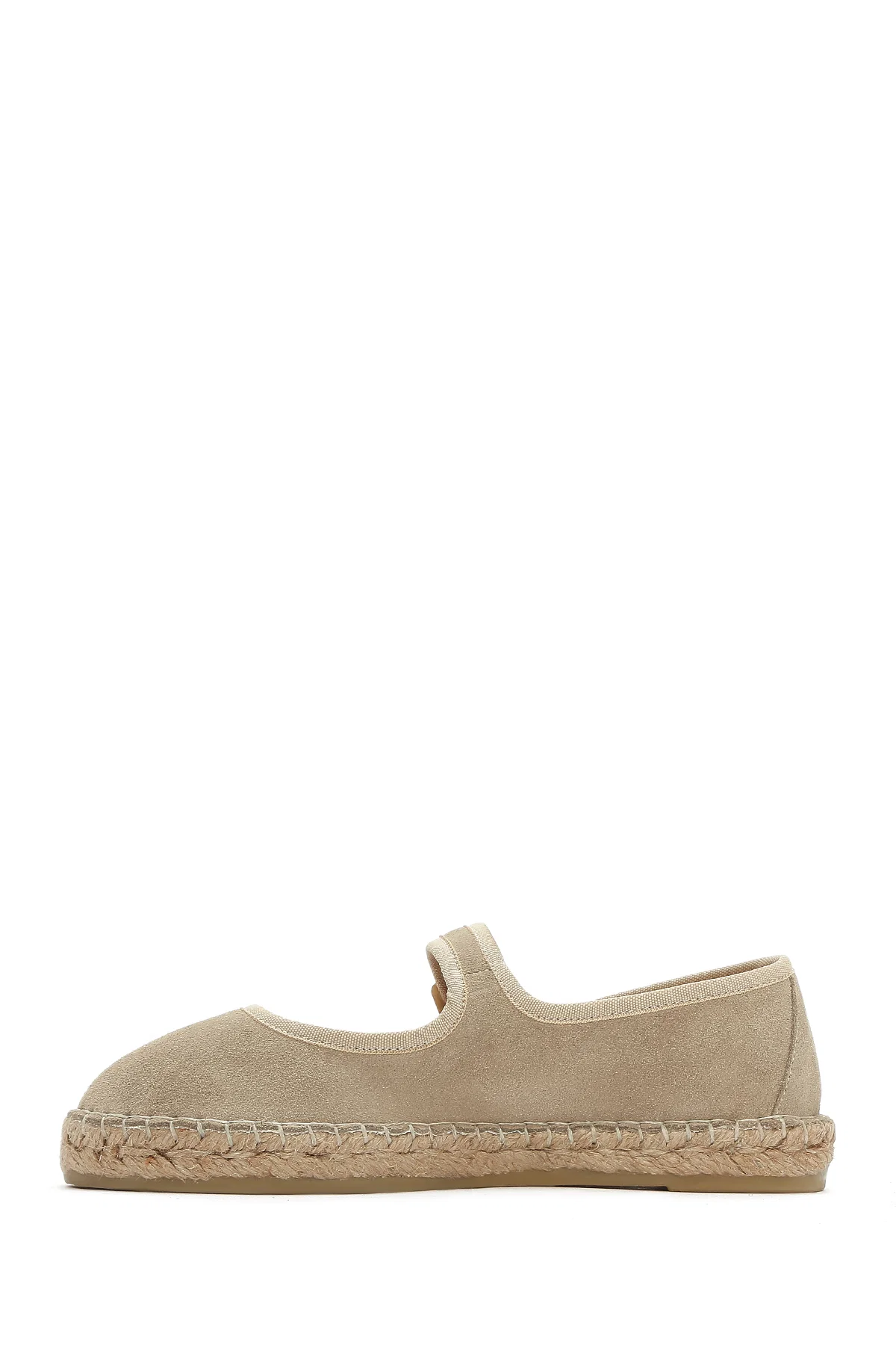 Kadın Bej Bantlı Süet Espadril - Image 2