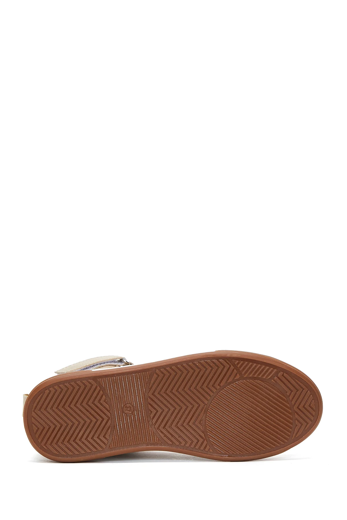 Kadın Bej Bilekli Sneaker - Image 4