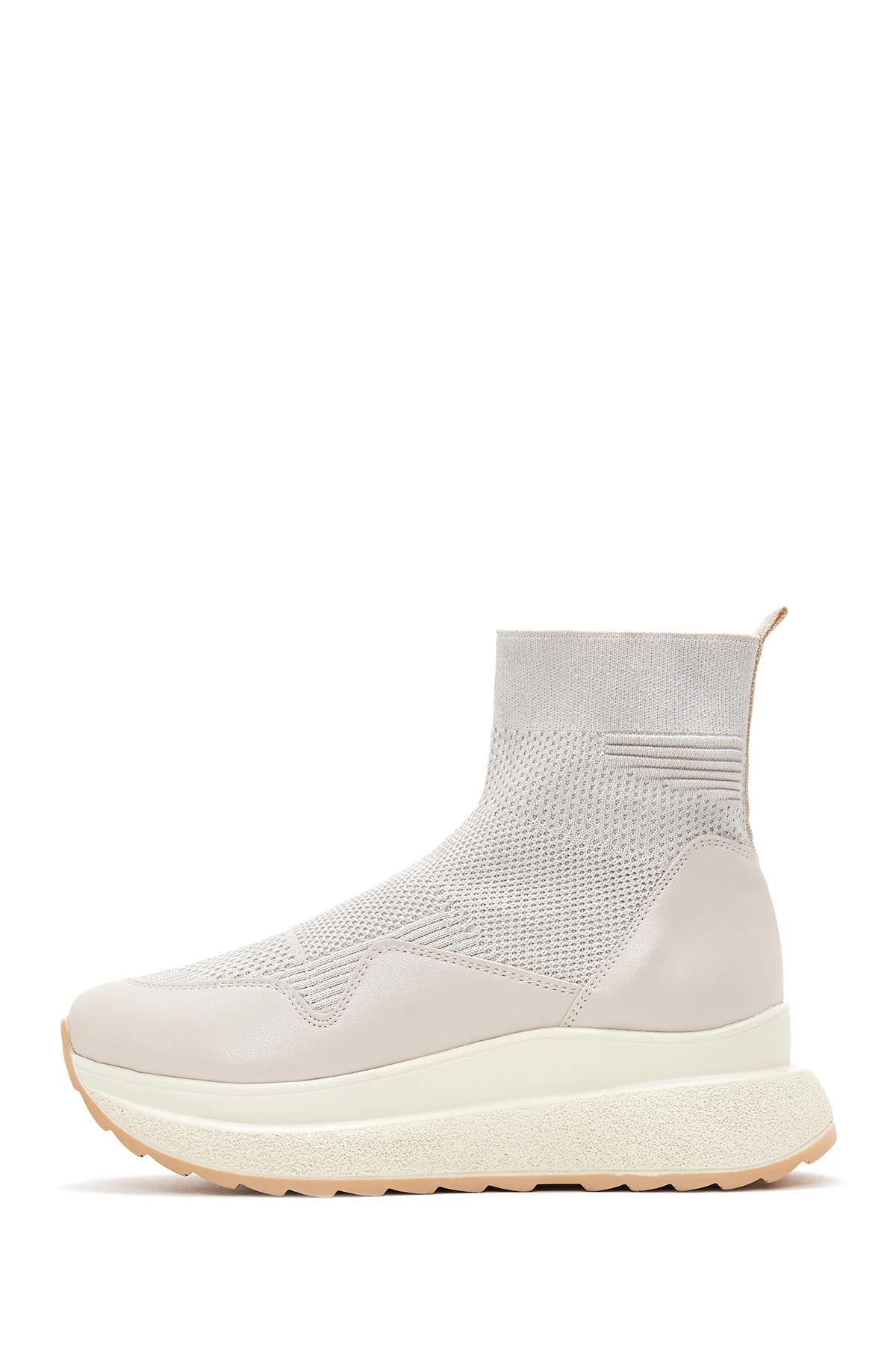 Kadın Bej Bilekli Sneaker - Image 2