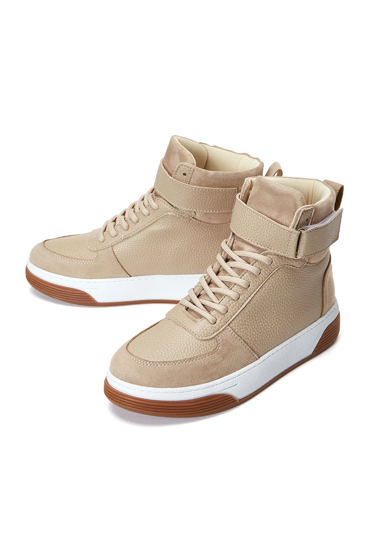 Kadın Bej Bilekli Sneaker - Image 6