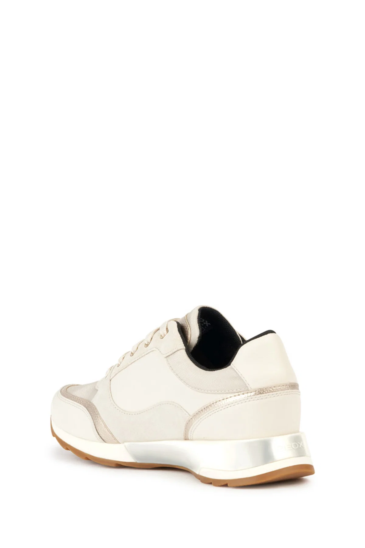 Geox Kadın Bej Bağcıklı Deri Sneaker - Image 3