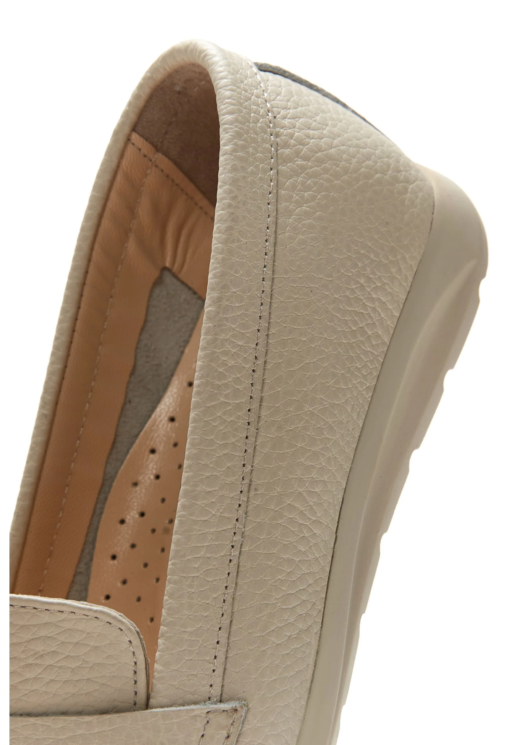 Kadın Bej Deri Comfort Loafer - Image 8