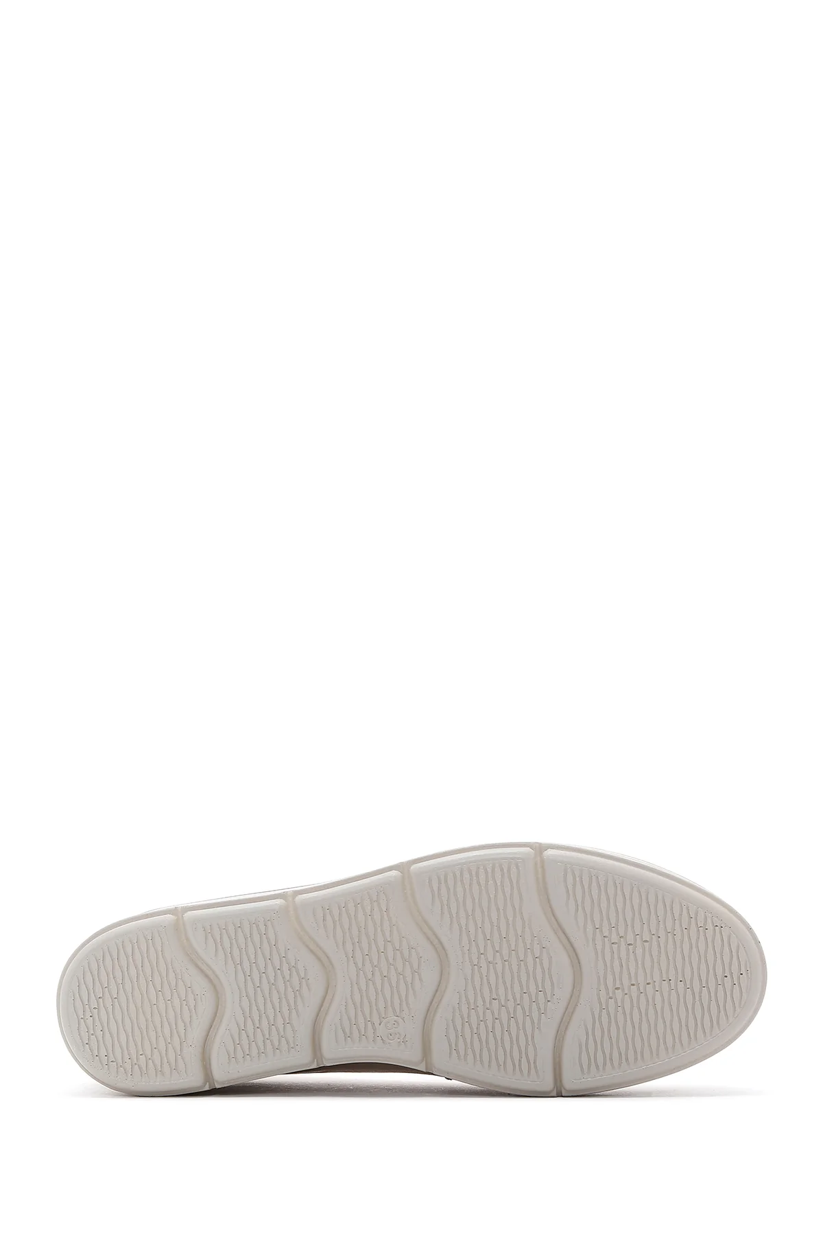 Kadın Bej Deri Comfort Loafer - Image 4
