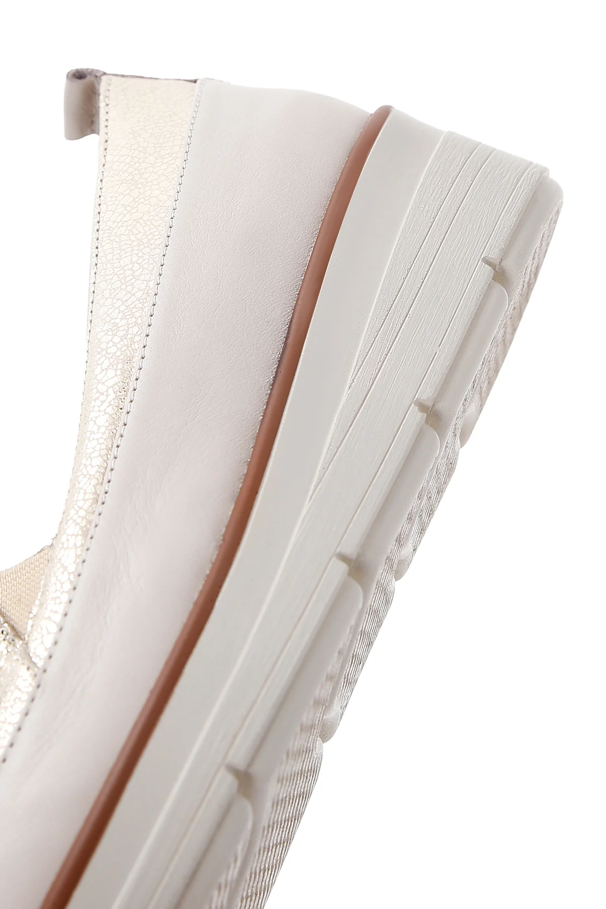 Kadın Bej Deri Comfort Loafer - Image 7