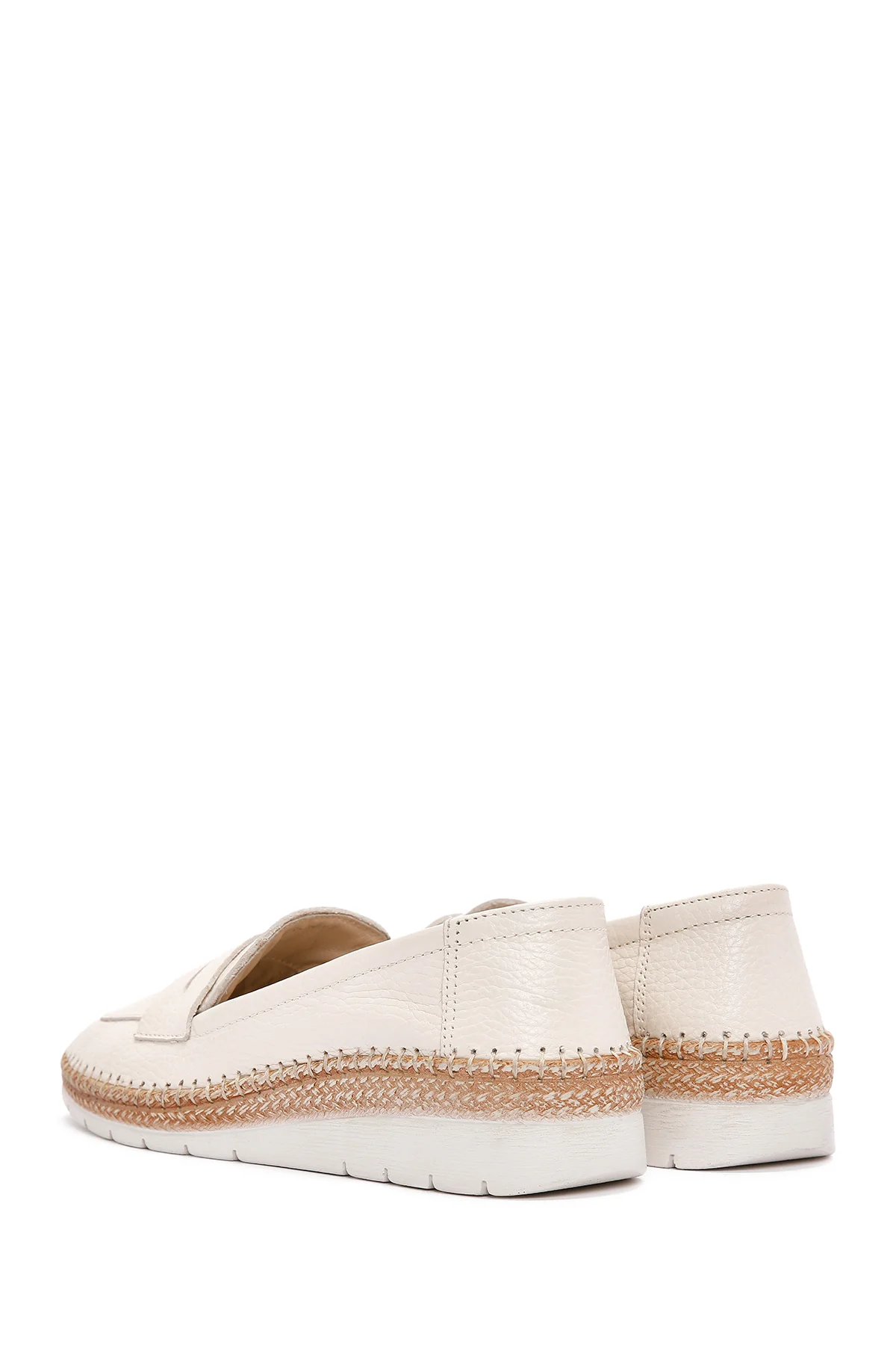 Kadın Bej Deri Comfort Loafer - Image 5