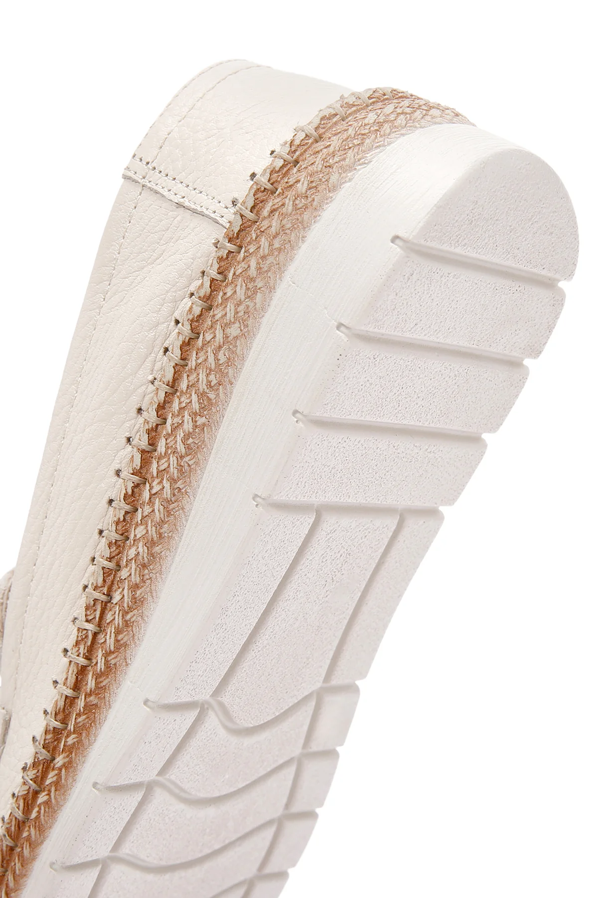 Kadın Bej Deri Comfort Loafer - Image 8