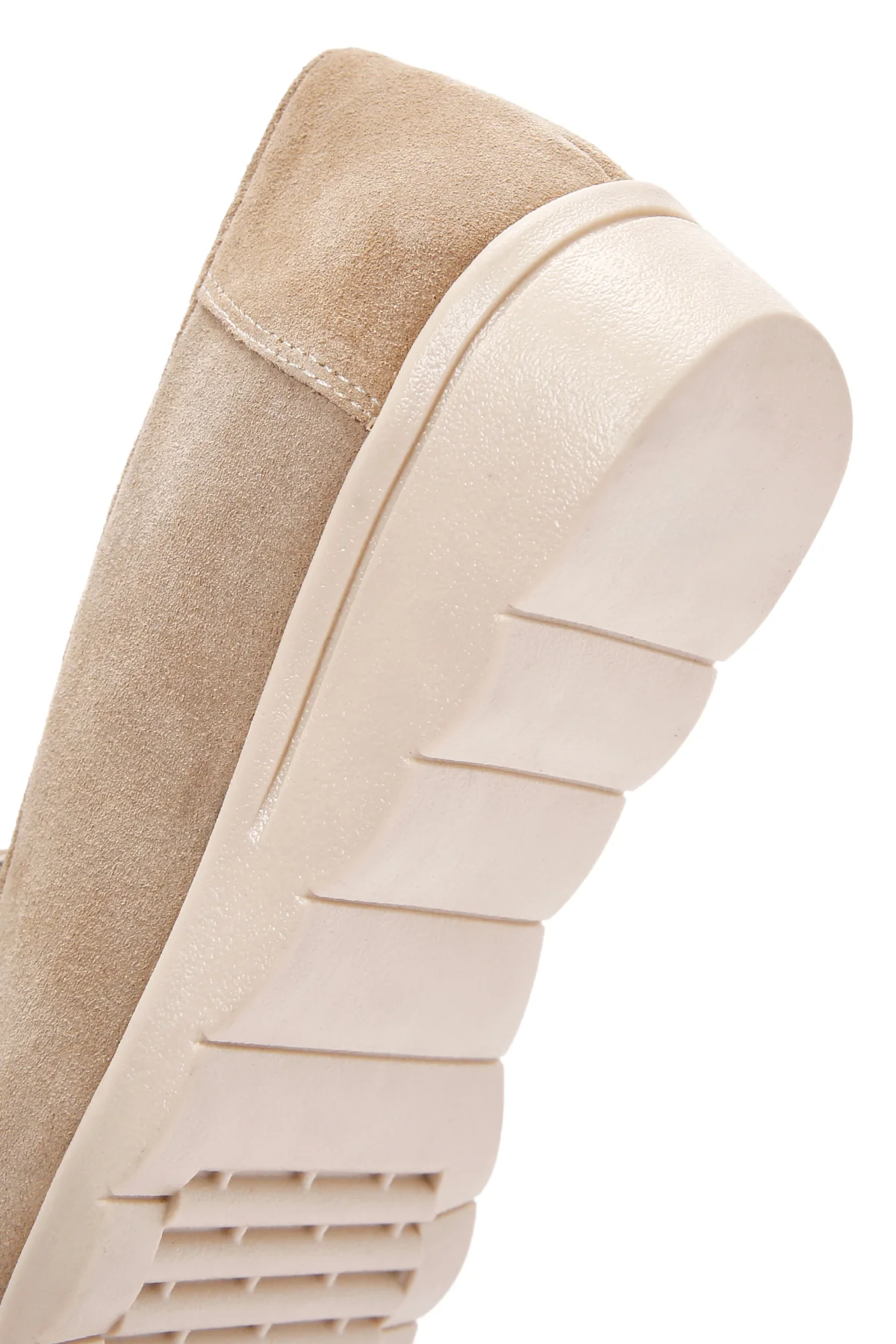 Kadın Bej Deri Comfort Loafer - Image 8