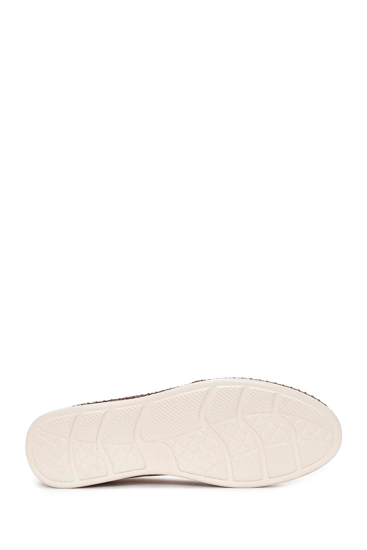 Kadın Bej Deri Comfort Loafer - Image 4