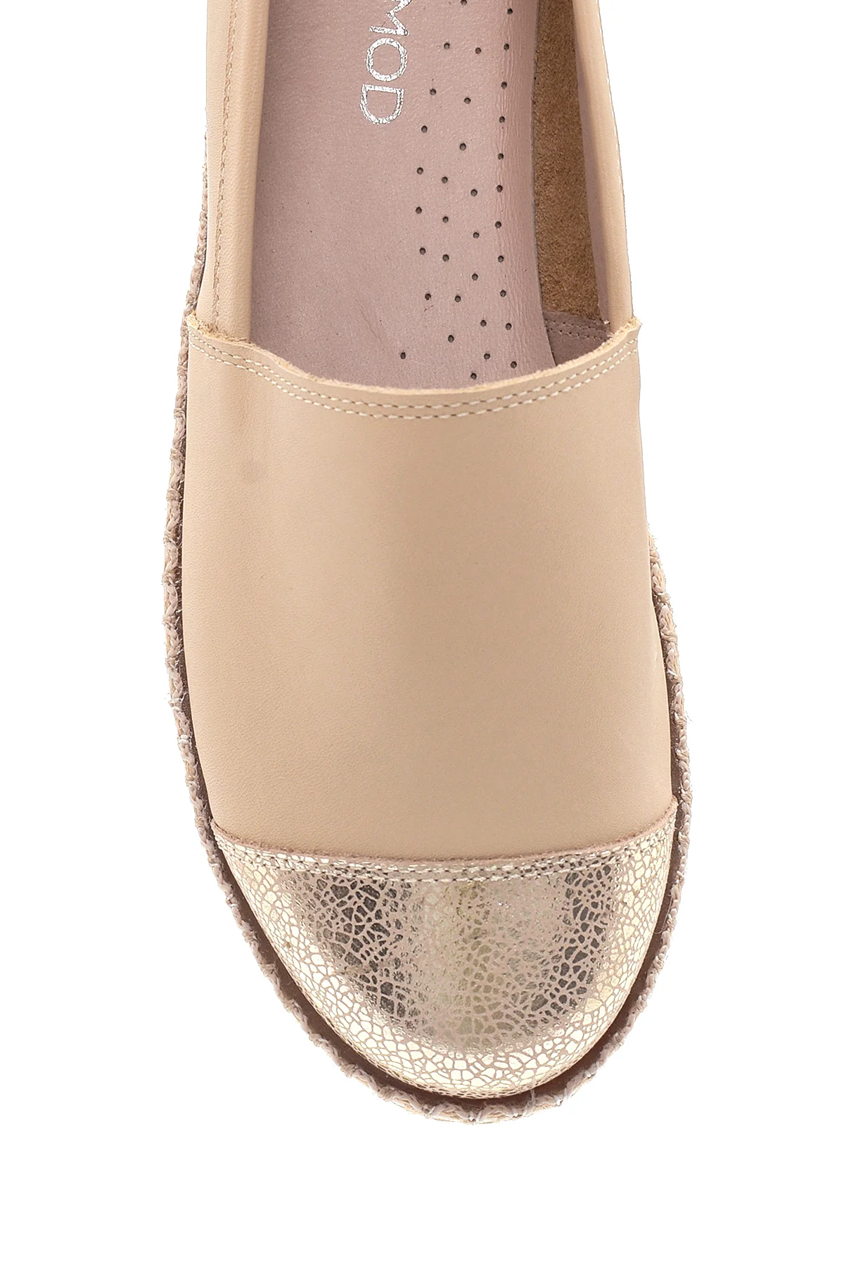 Kadın Bej Deri Espadril - Image 6