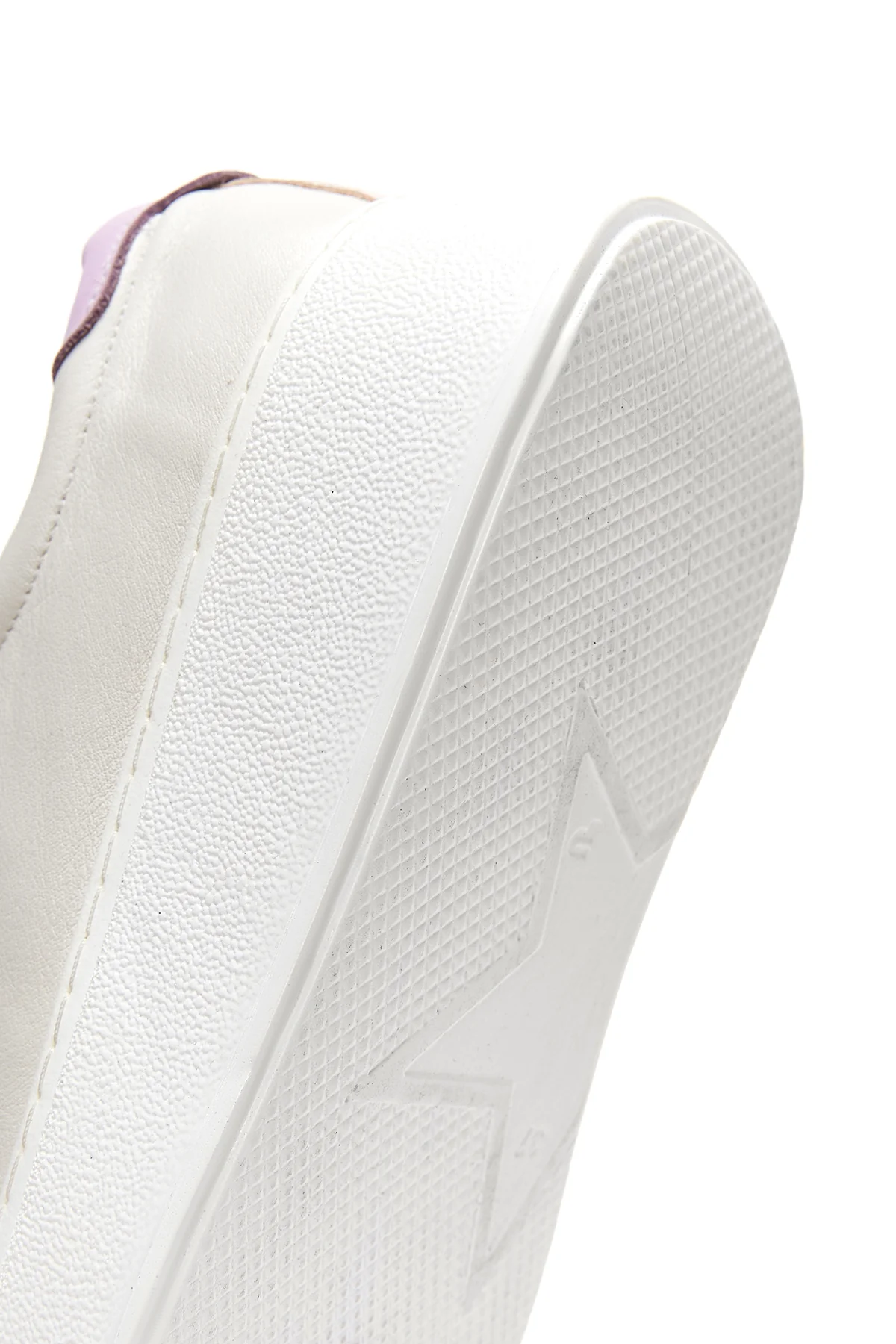 Kadın Bej Deri Kalın Tabanlı Sneaker - Image 8