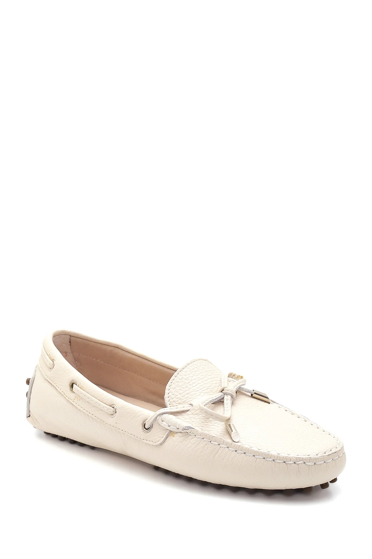 Kadın Bej Deri Loafer - Image 3