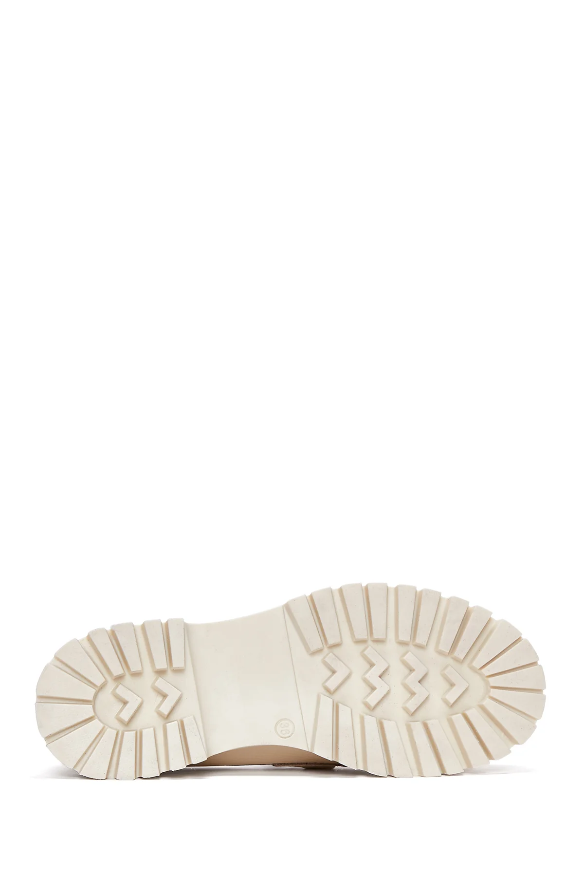 Kadın Bej Deri Loafer - Image 4