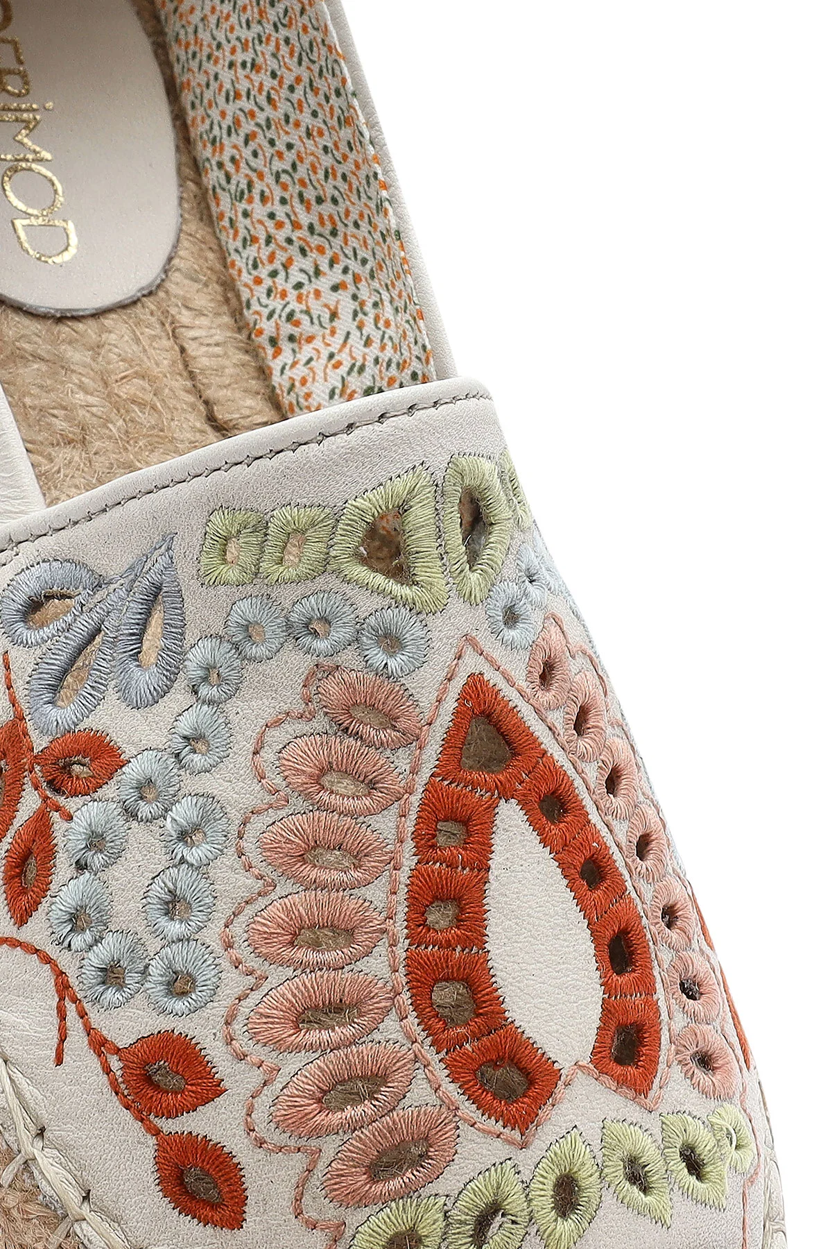 Kadın Bej Desenli Espadril - Image 10