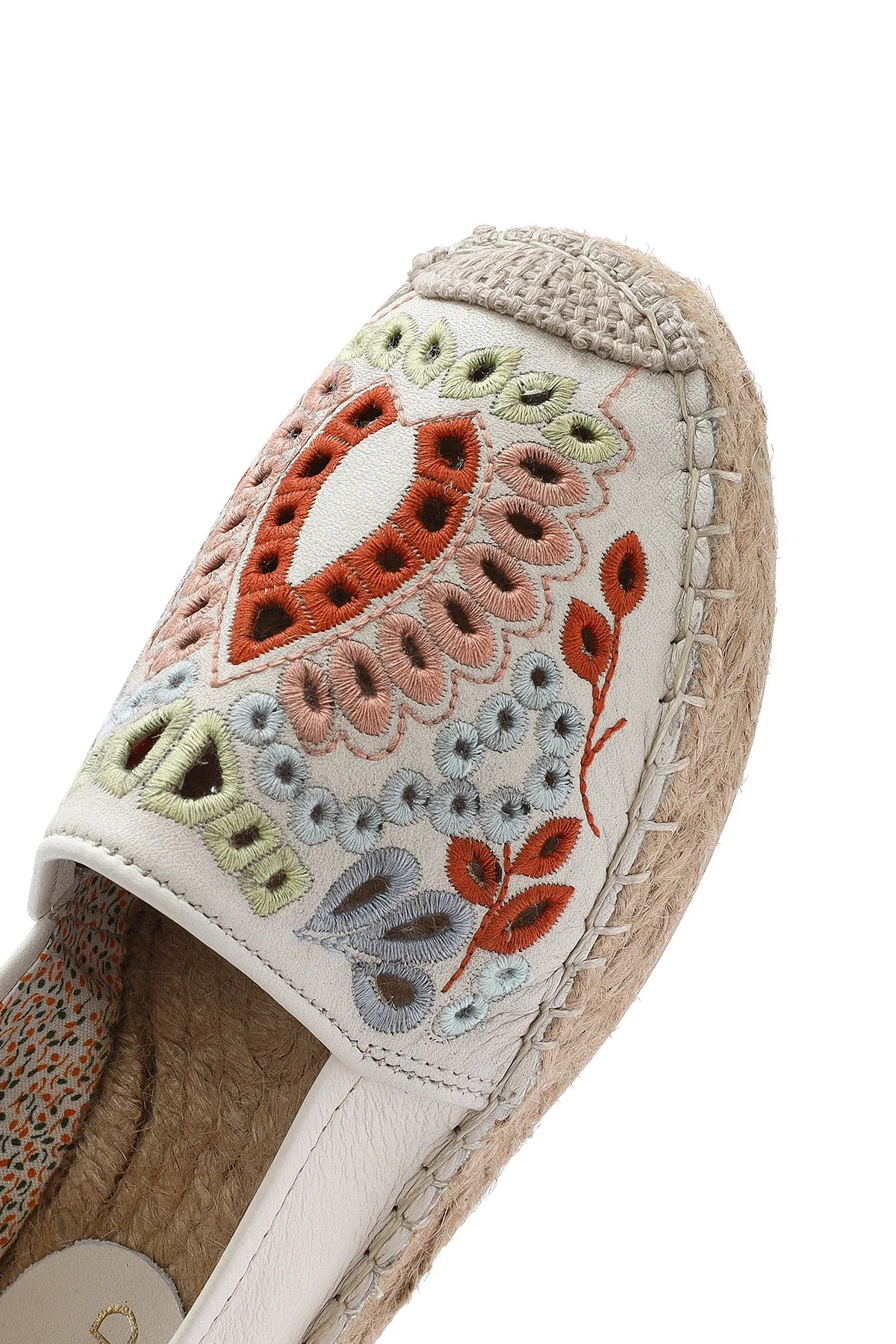 Kadın Bej Desenli Espadril - Image 9
