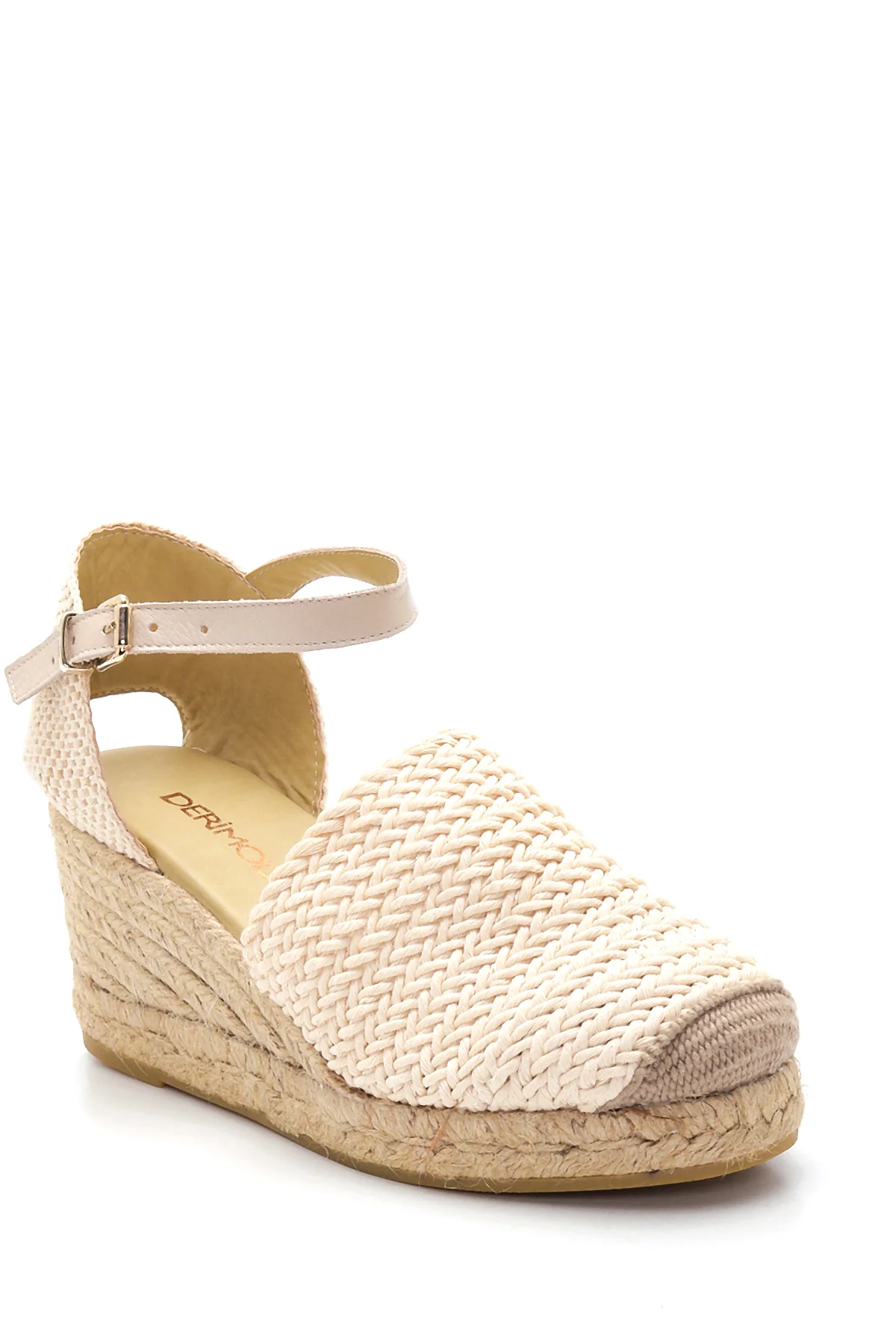 Kadın Bej Dolgu Topuk Espadril - Image 3