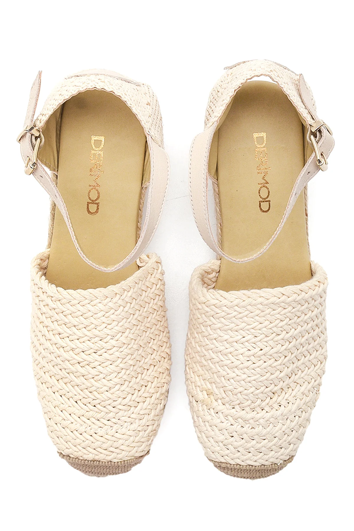 Kadın Bej Dolgu Topuk Espadril - Image 6