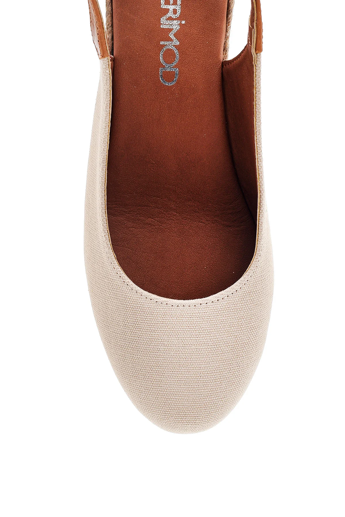 Kadın Bej Dolgu Topuk Espadril - Image 6