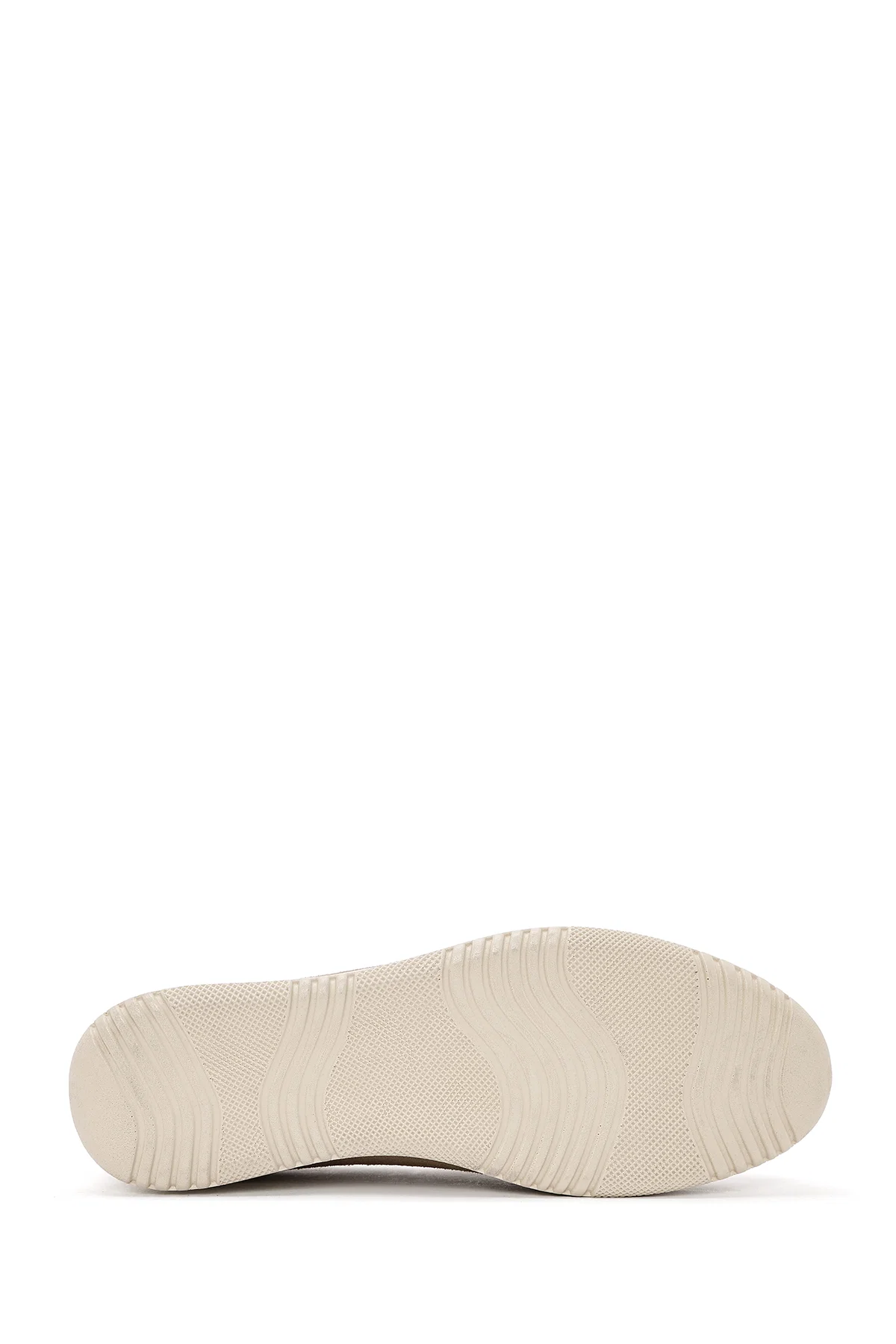 Kadın Bej Dolgu Topuklu Süet Deri Comfort Loafer - Image 4
