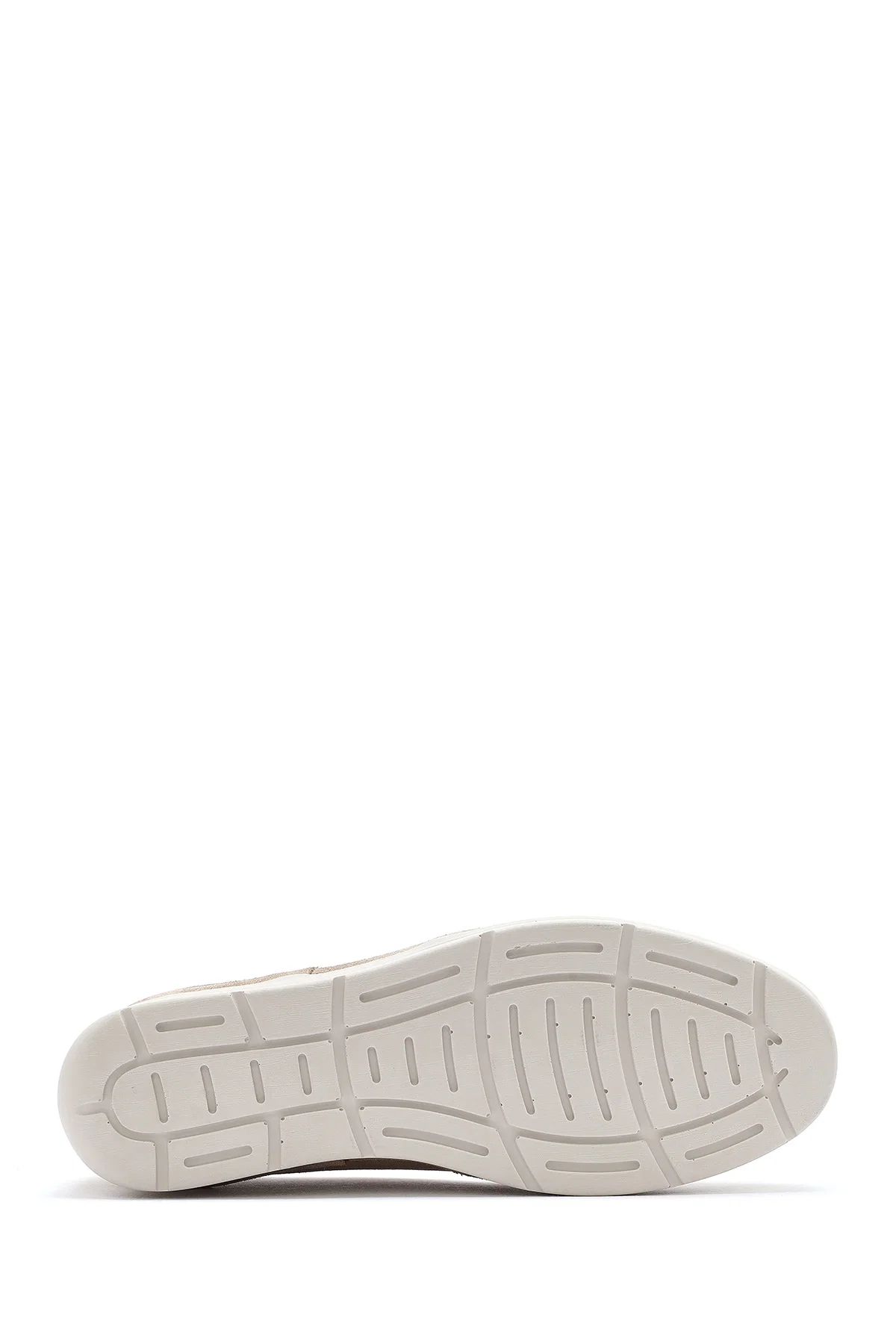 Kadın Bej Dolgu Topuklu Süet Deri Comfort Loafer - Image 13