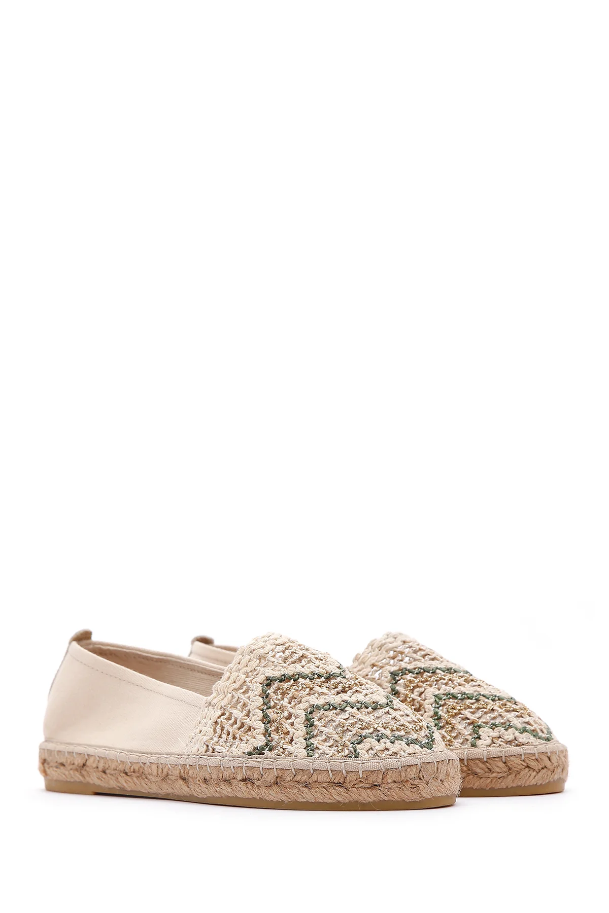 Kadın Bej Espadril - Image 3