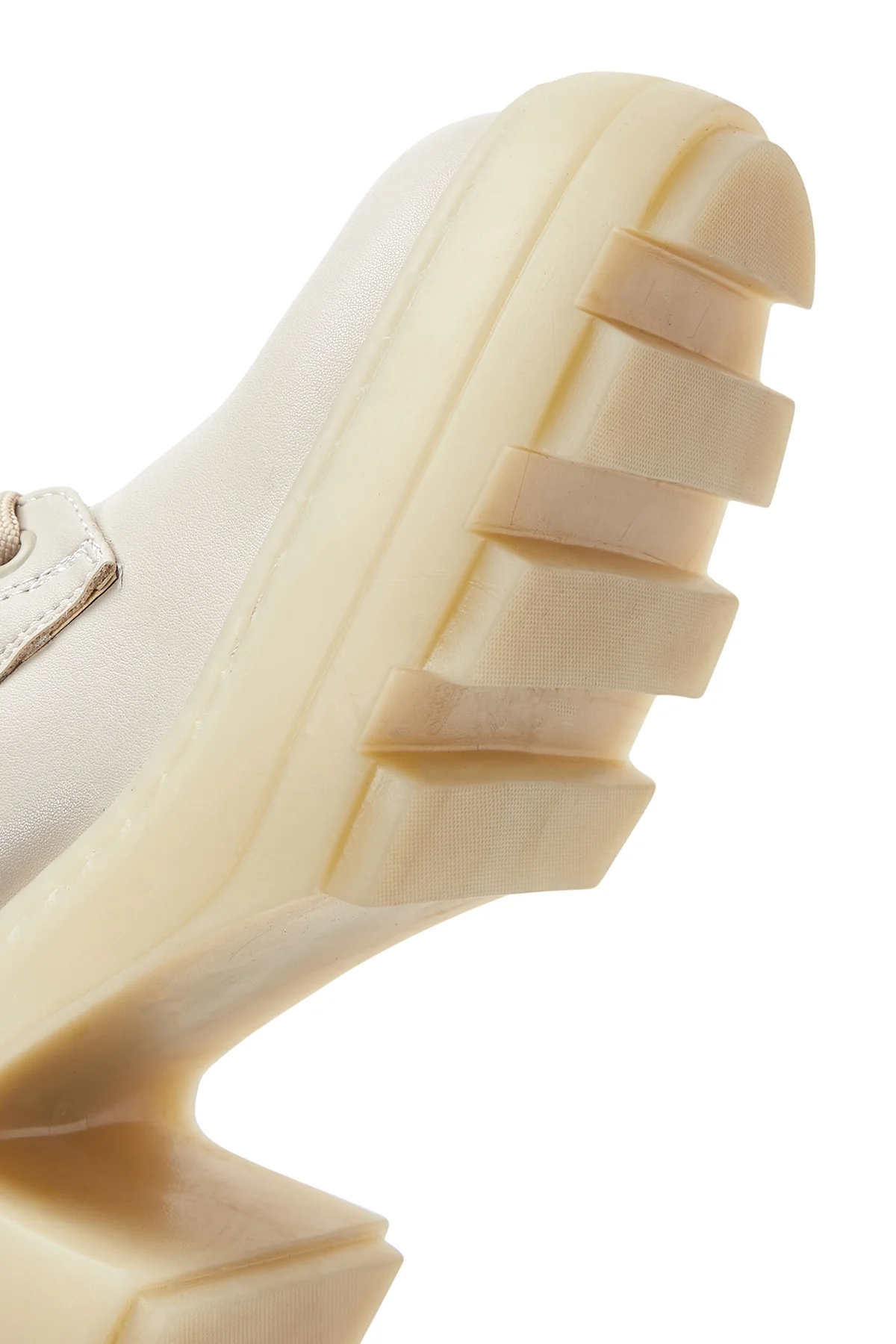 Kadın Bej Fermuarlı Topuklu Postal Bot - Image 7