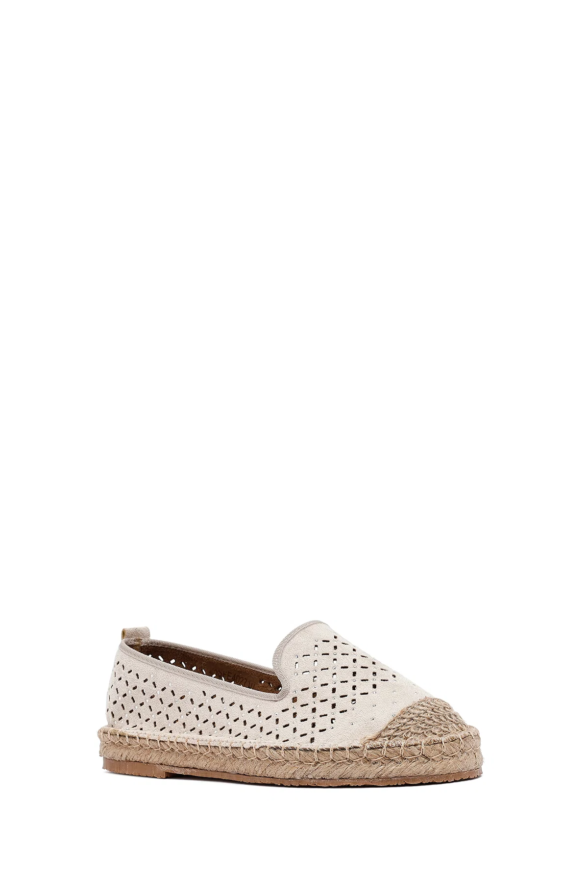 Kadın Bej Fileli Süet Espadril - Image 6