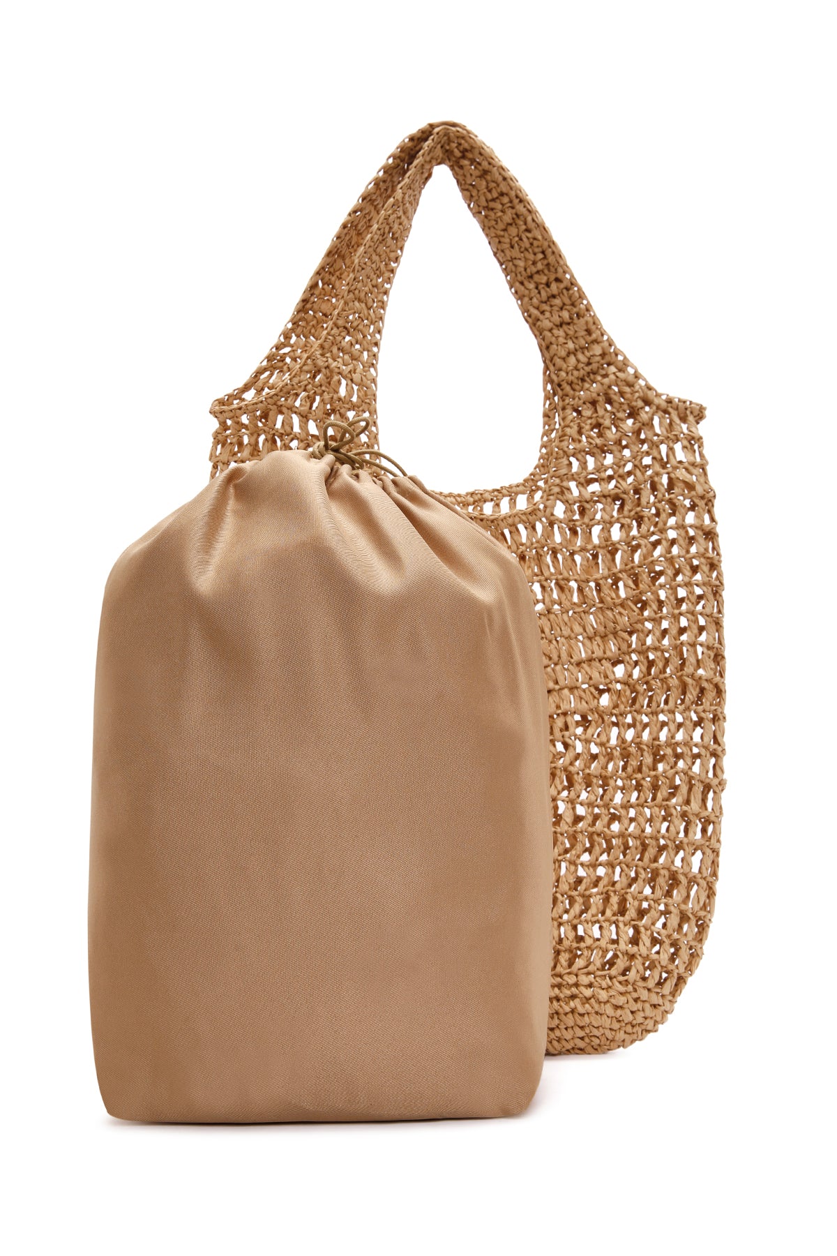 Kadın Bej Hasır Kol Çantası - Image 5