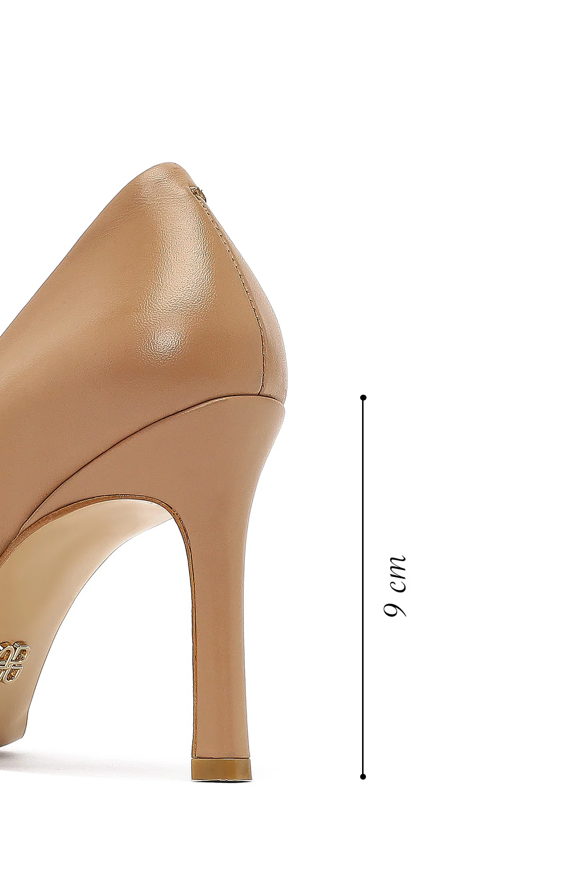 Kadın Bej İnce Topuklu Deri Stiletto - Image 2